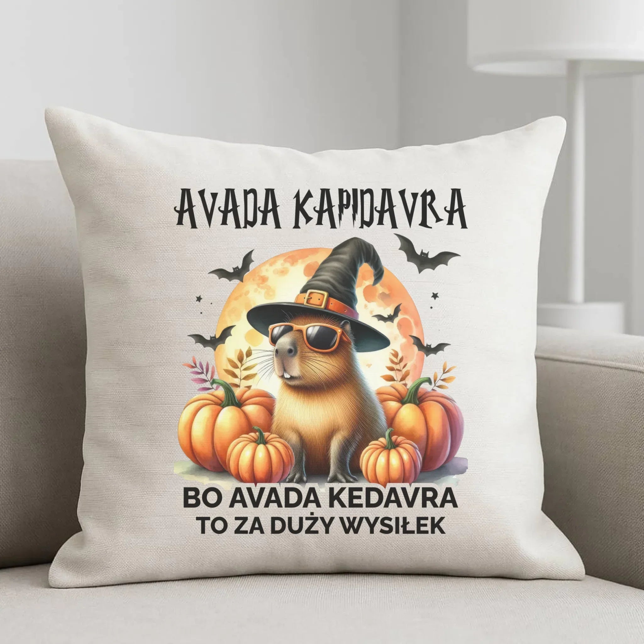 Poduszka halloweenowa - Kapibara - Avada Kapidavra HL21 - StoryCups.pl