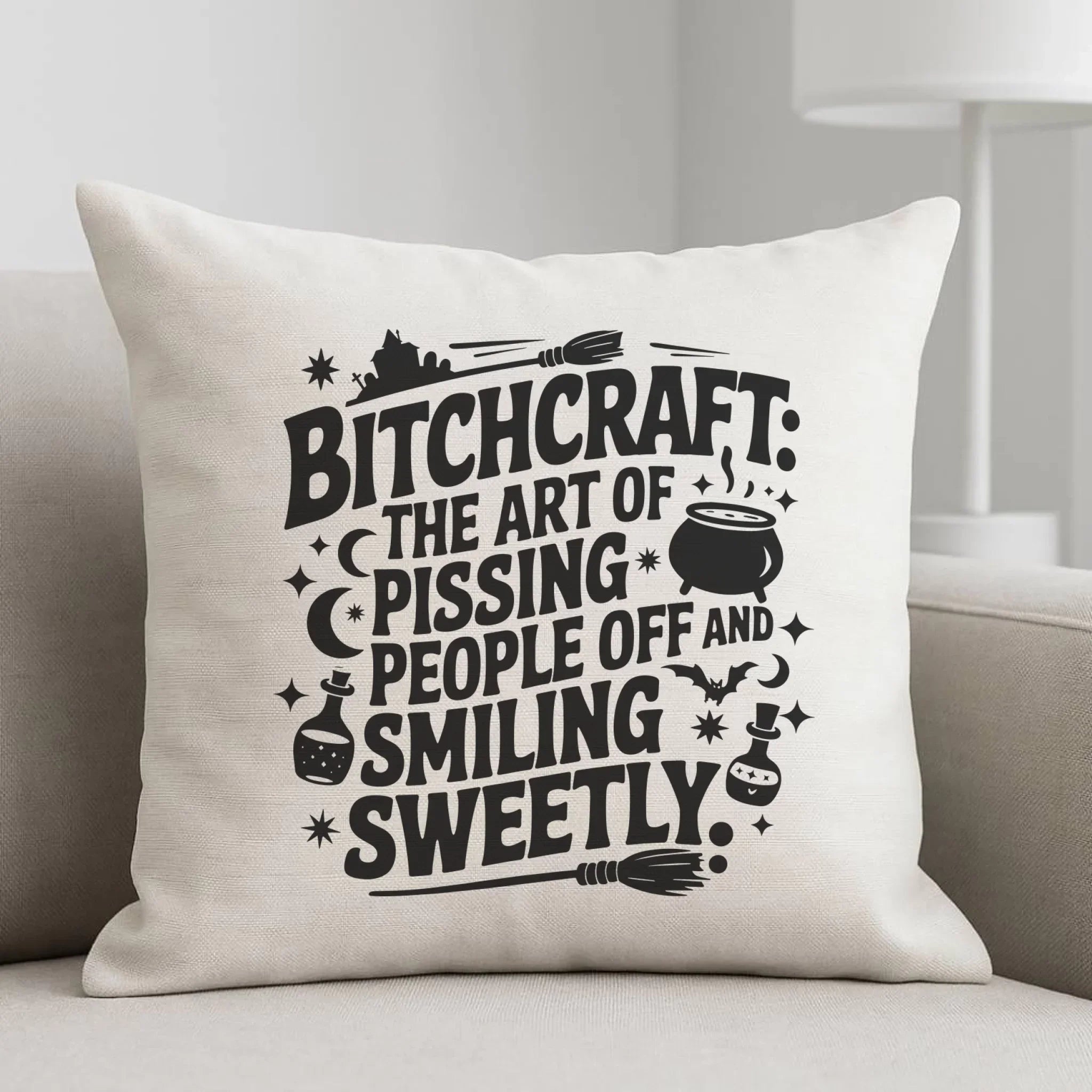 Poduszka na Halloween - Bitchcraft HL25 - StoryCups.pl