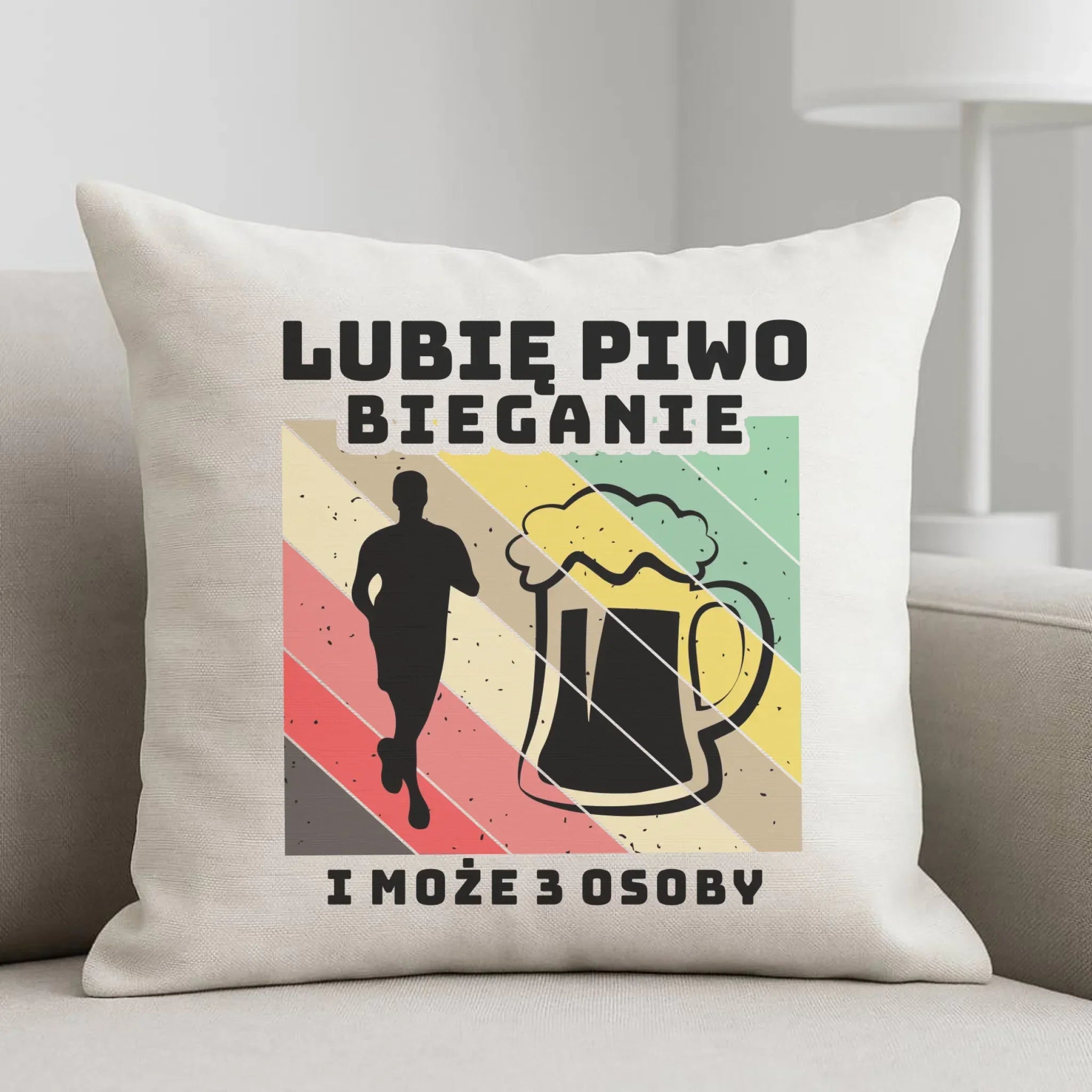 Poduszka dla biegacza - Lubię piwo bieganie HB01 - StoryCups.pl