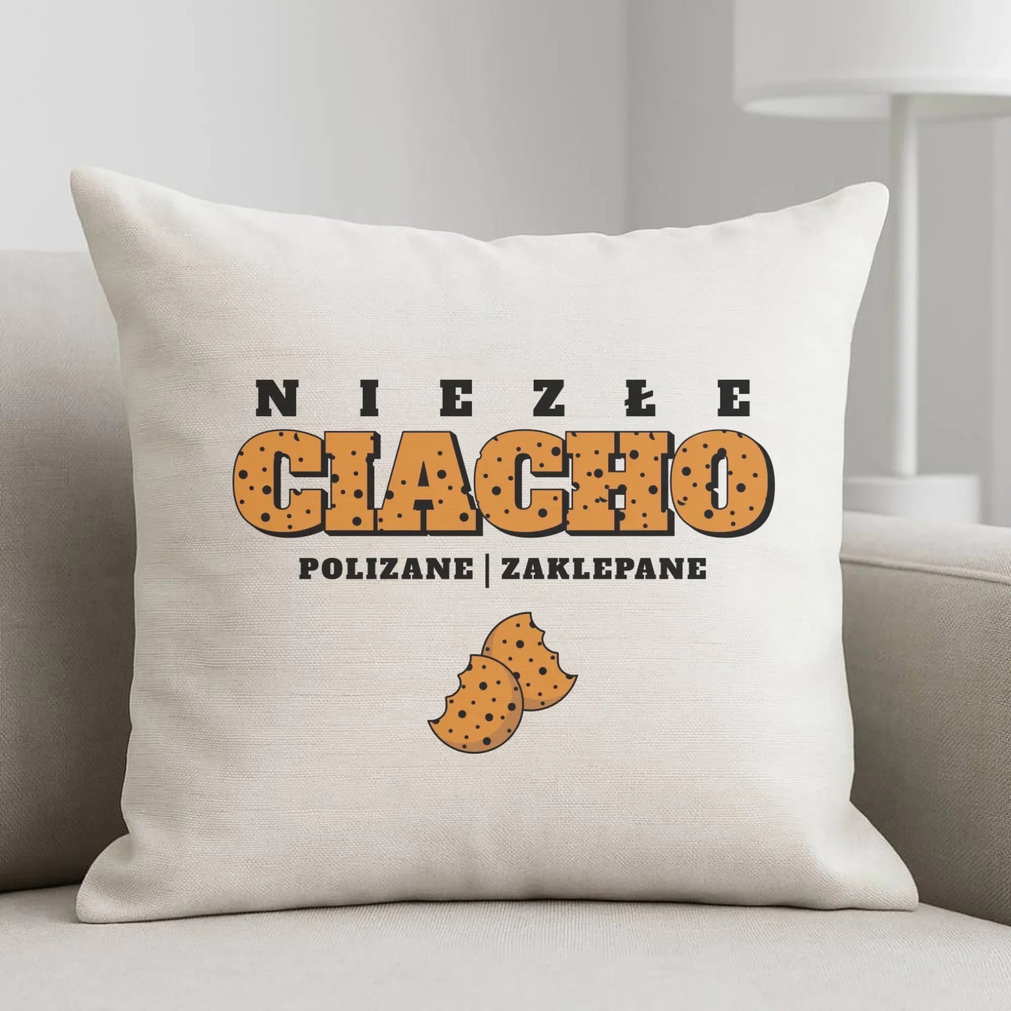 Poduszka - prezent dla chłopaka męża - Niezłe ciacho polizane zaklepane DCH30 - StoryCups.pl