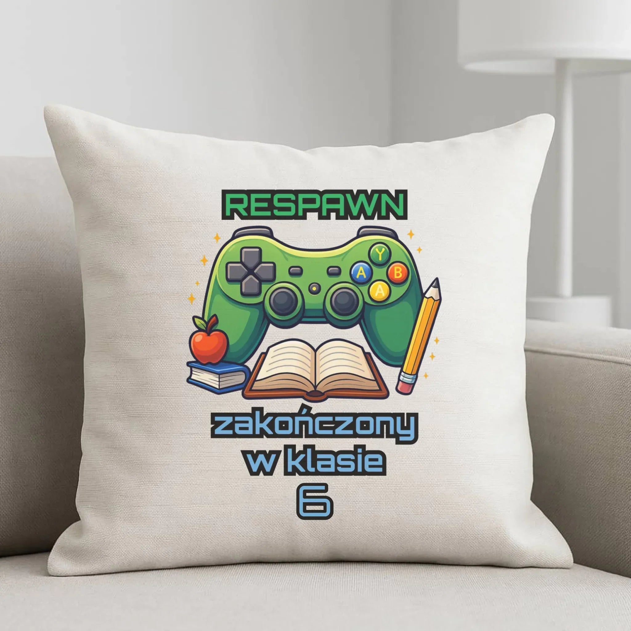 Poduszka szkolna - Respawn - gamer do szkoły - personalizowana SZ18 - StoryCups.pl
