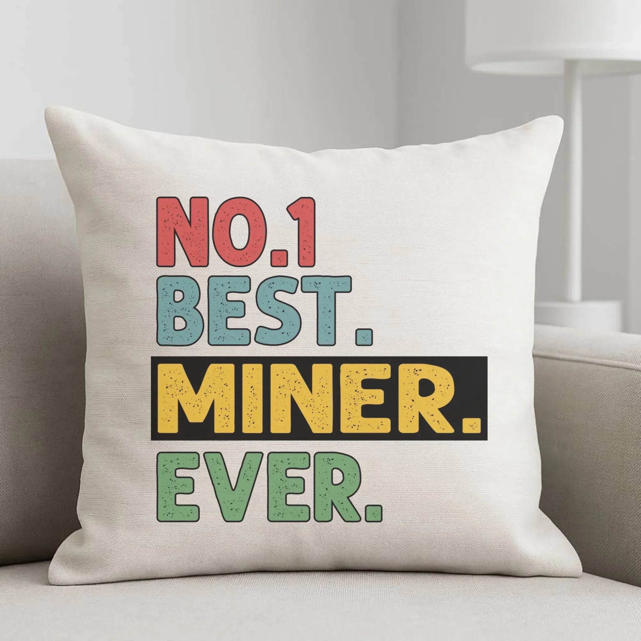 Poduszka - prezent dla górnika - Best miner ever G12 - StoryCups.pl