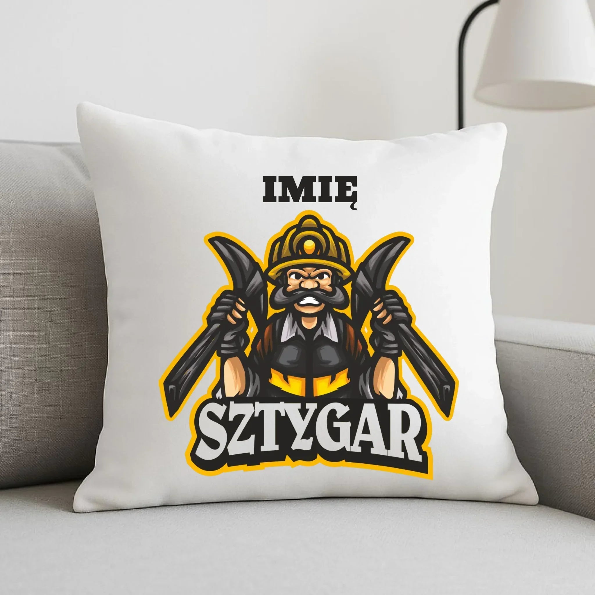 Poduszka - prezent dla górnika - Sztygar - personalizowana G15 - StoryCups.pl