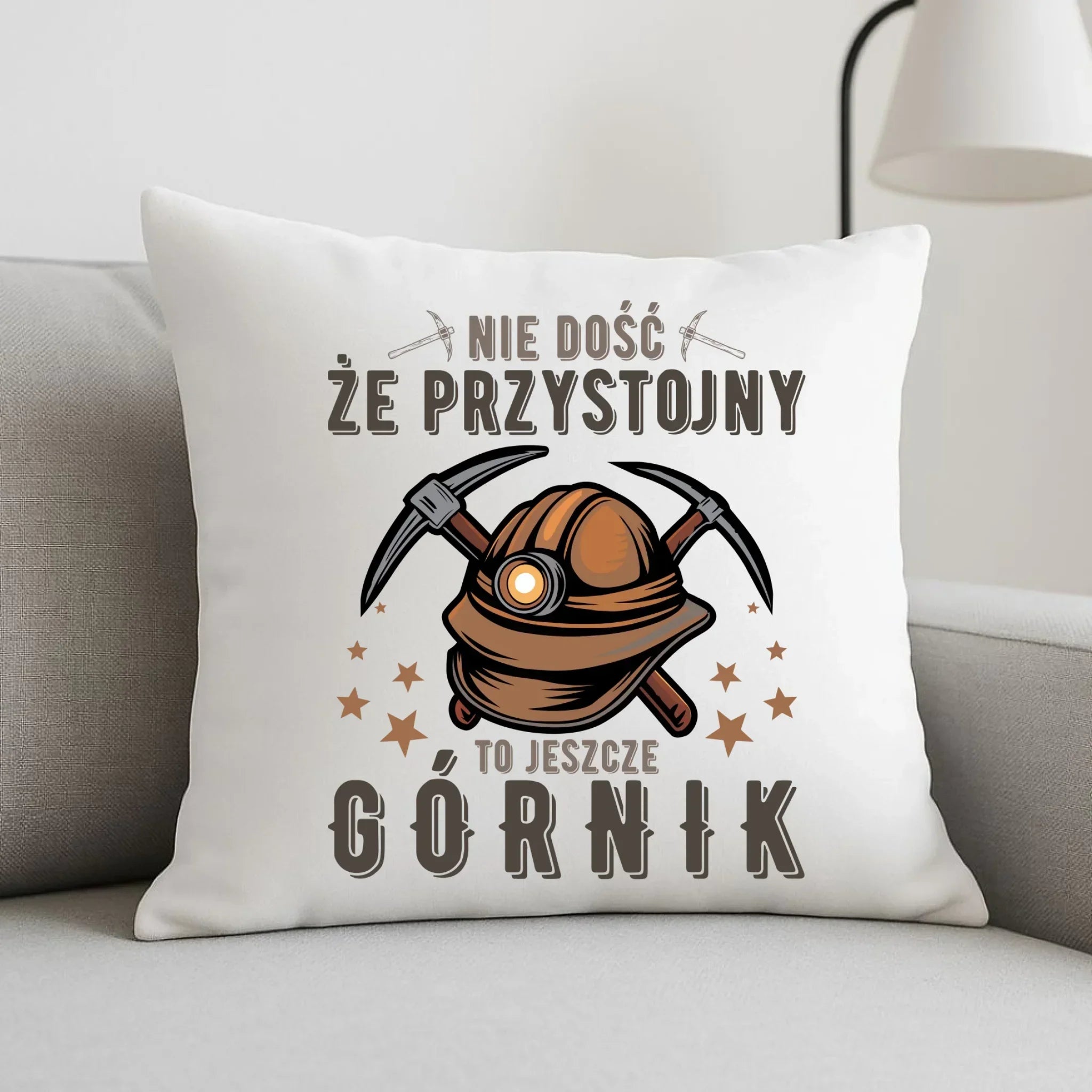 Poduszka - prezent dla górnika - Nie dość, że przystojny to jeszcze górnik G16 - StoryCups.pl