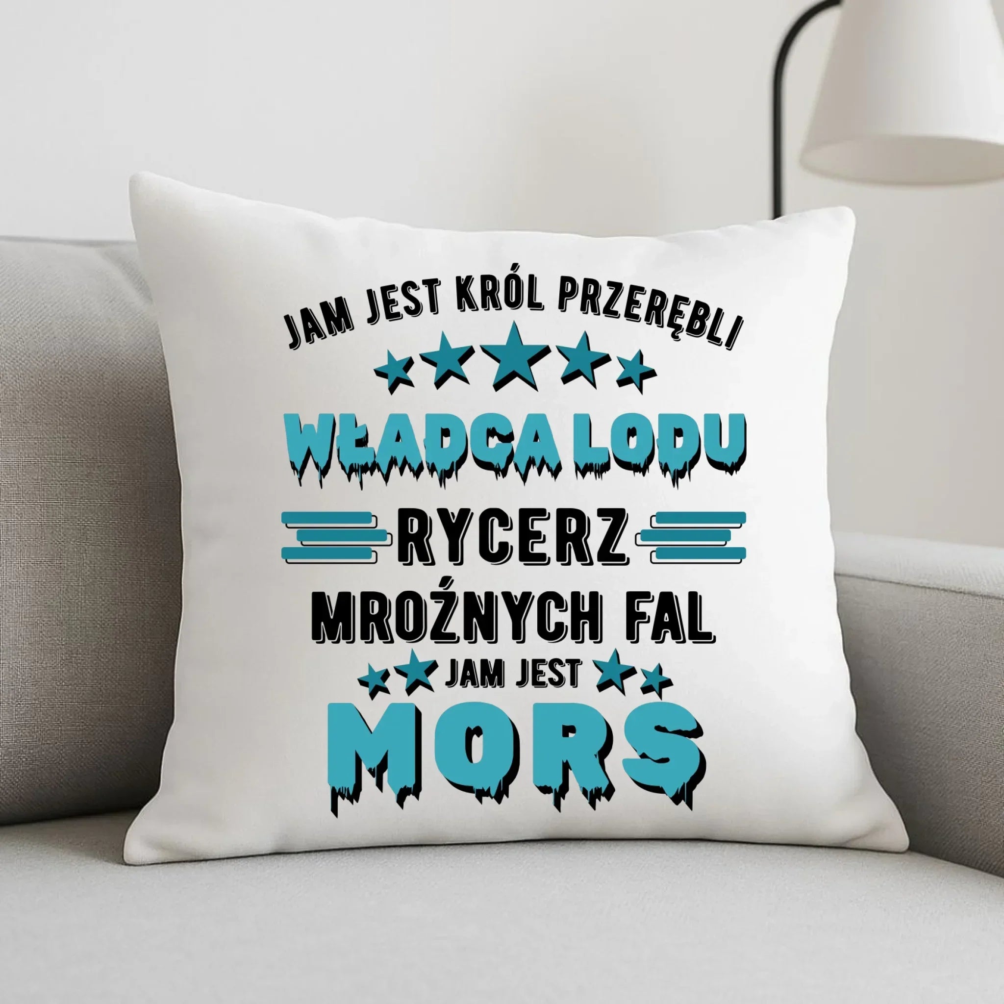 Poduszka - prezent dla morsa - Jam jest Król przerębli Jam jest mors HM13 - StoryCups.pl