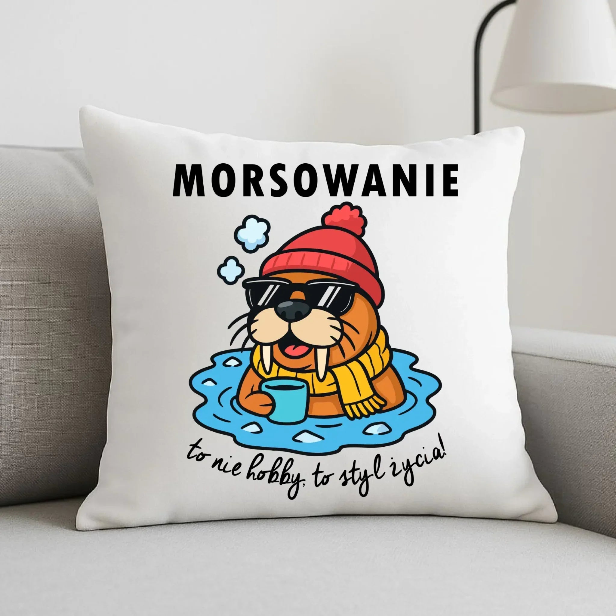 Poduszka - prezent dla morsa - Morsowanie to styl życia HM10 - StoryCups.pl