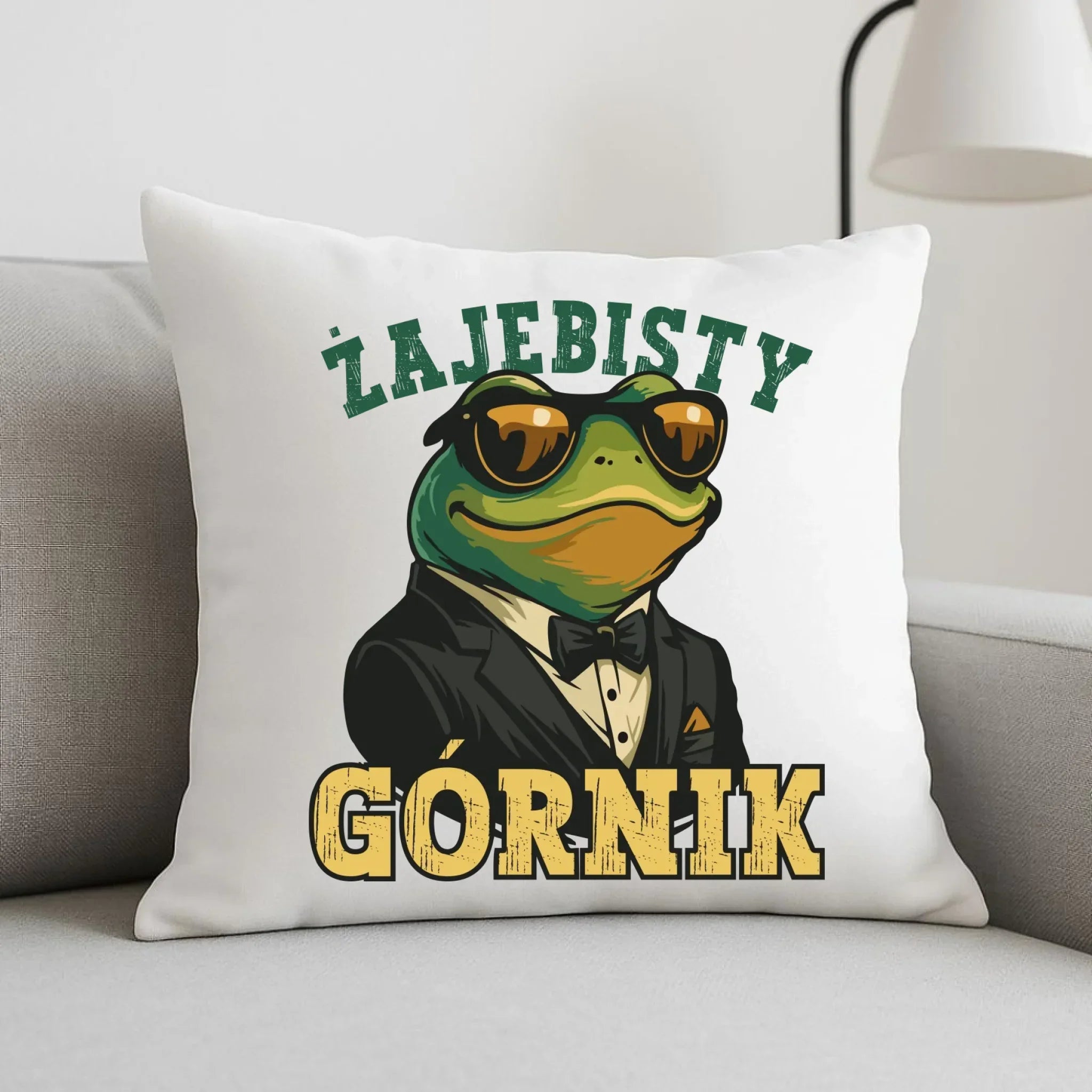 Poduszka - prezent dla górnika - Żajebisty górnik G18 - StoryCups.pl