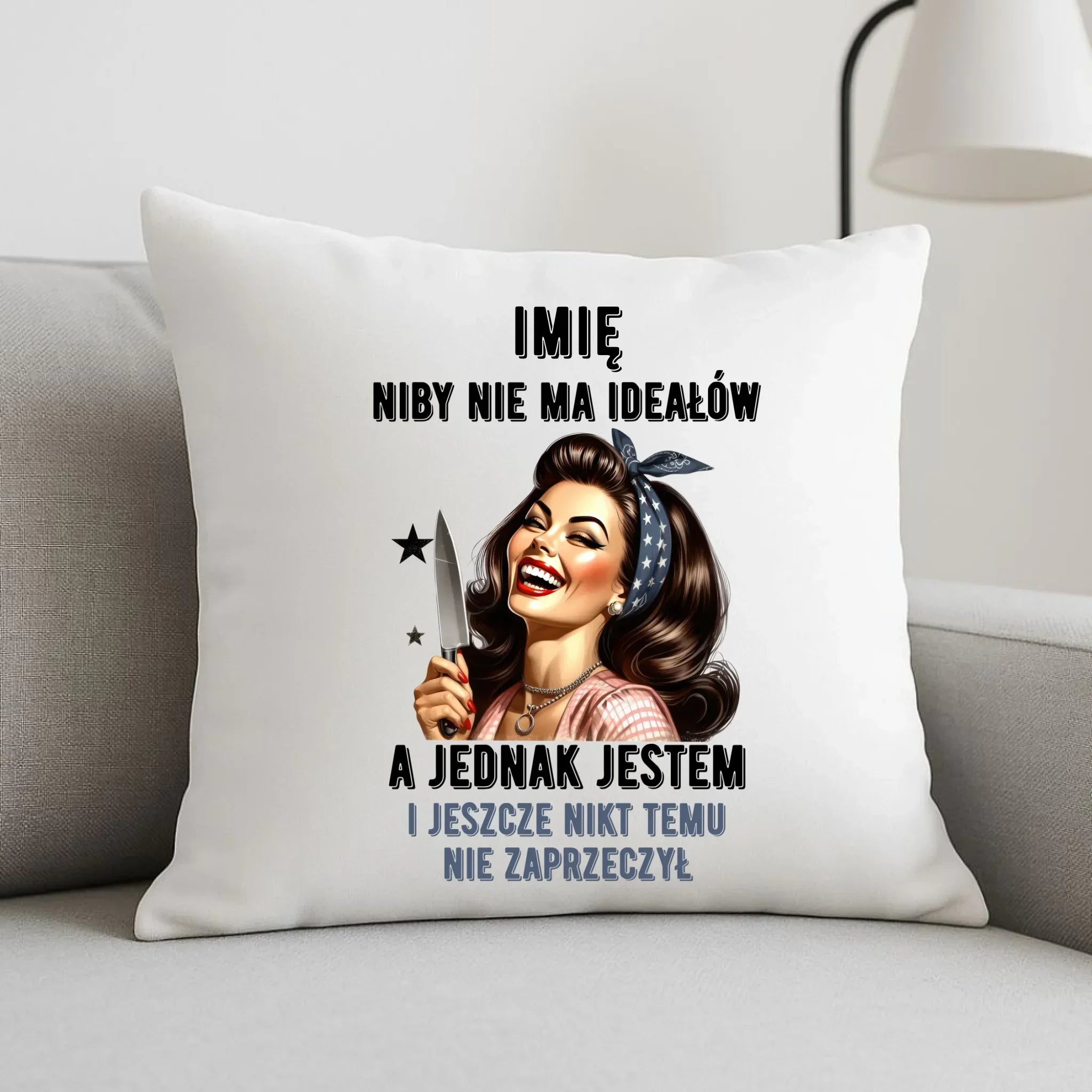 Poduszka dla niej - Niby nie ma ideałów - personalizowana DZ01 - StoryCups.pl