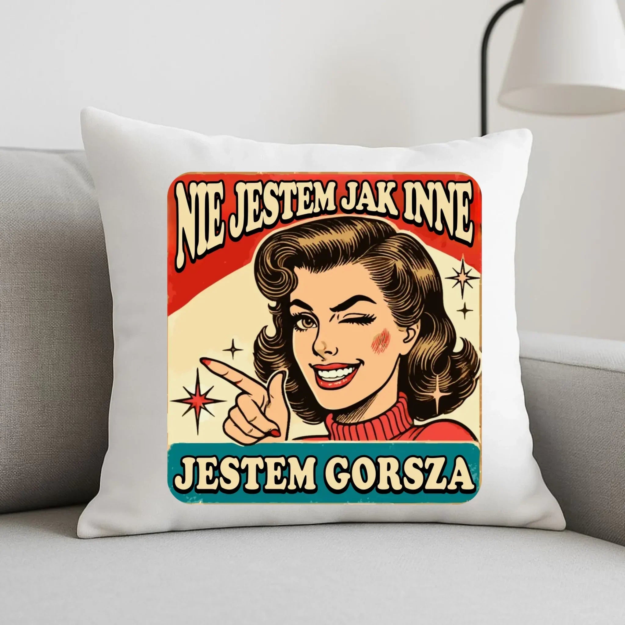 Poduszka - Nie jestem jak inne, jestem gorsza - w stylu retro DZ07 - StoryCups.pl