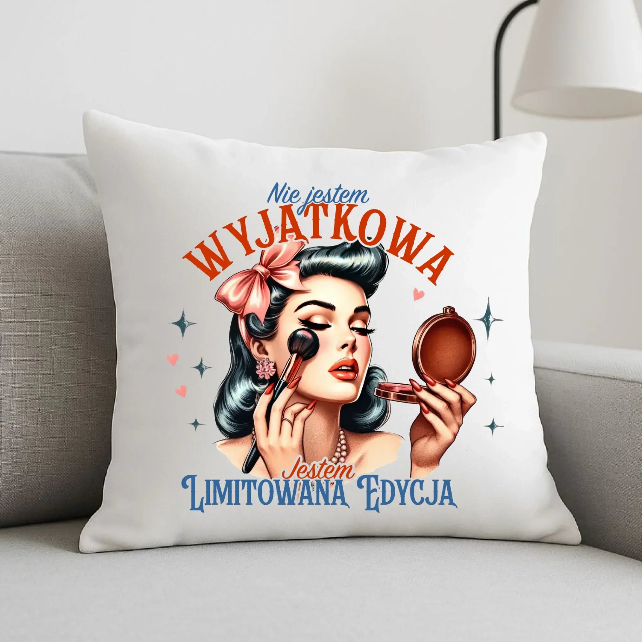 Poduszka – Nie jestem wyjątkowa, jestem limitowaną edycją - retro DZ10 - StoryCups.pl
