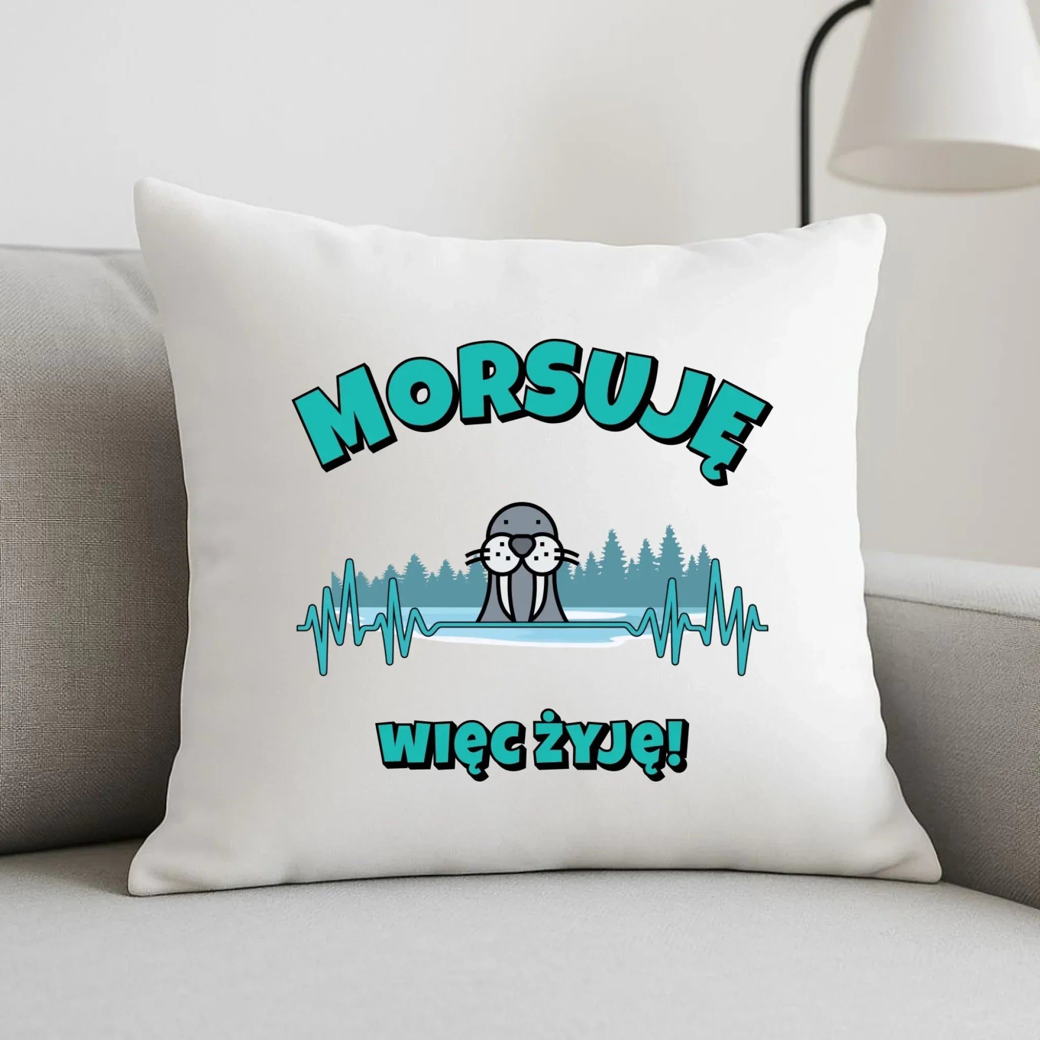 Poduszka - prezent dla morsa - Morsuję więc żyję - Mors HM02 - StoryCups.pl