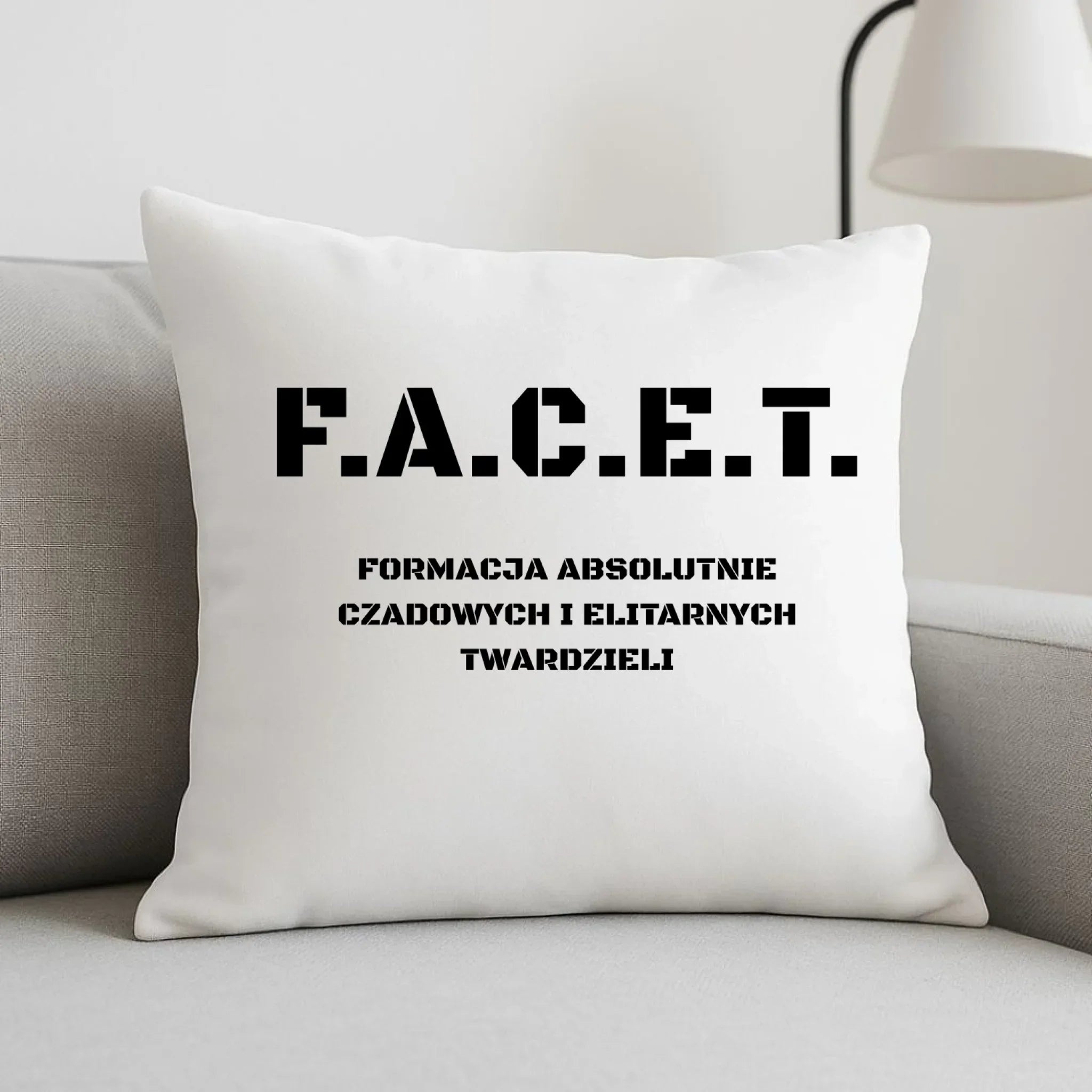 Poduszka - Prezent dla chłopaka kolegi - F.A.C.E.T. Formacja Absolutnie Czadowych i Elitarnych Twardzieli DCH23 - StoryCups.pl