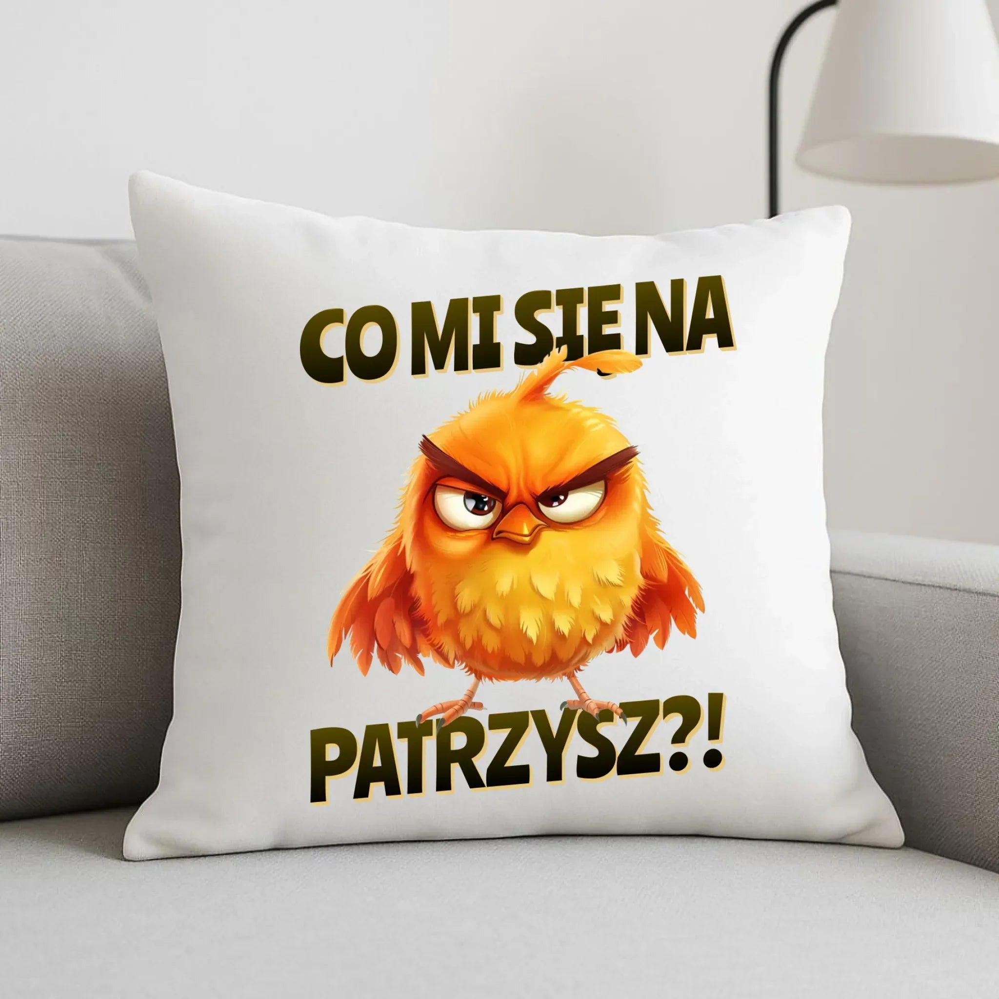 Poduszka - Prezent dla chłopaka kolegi - Co mi się na ptaka patrzysz DCH24 - StoryCups.pl