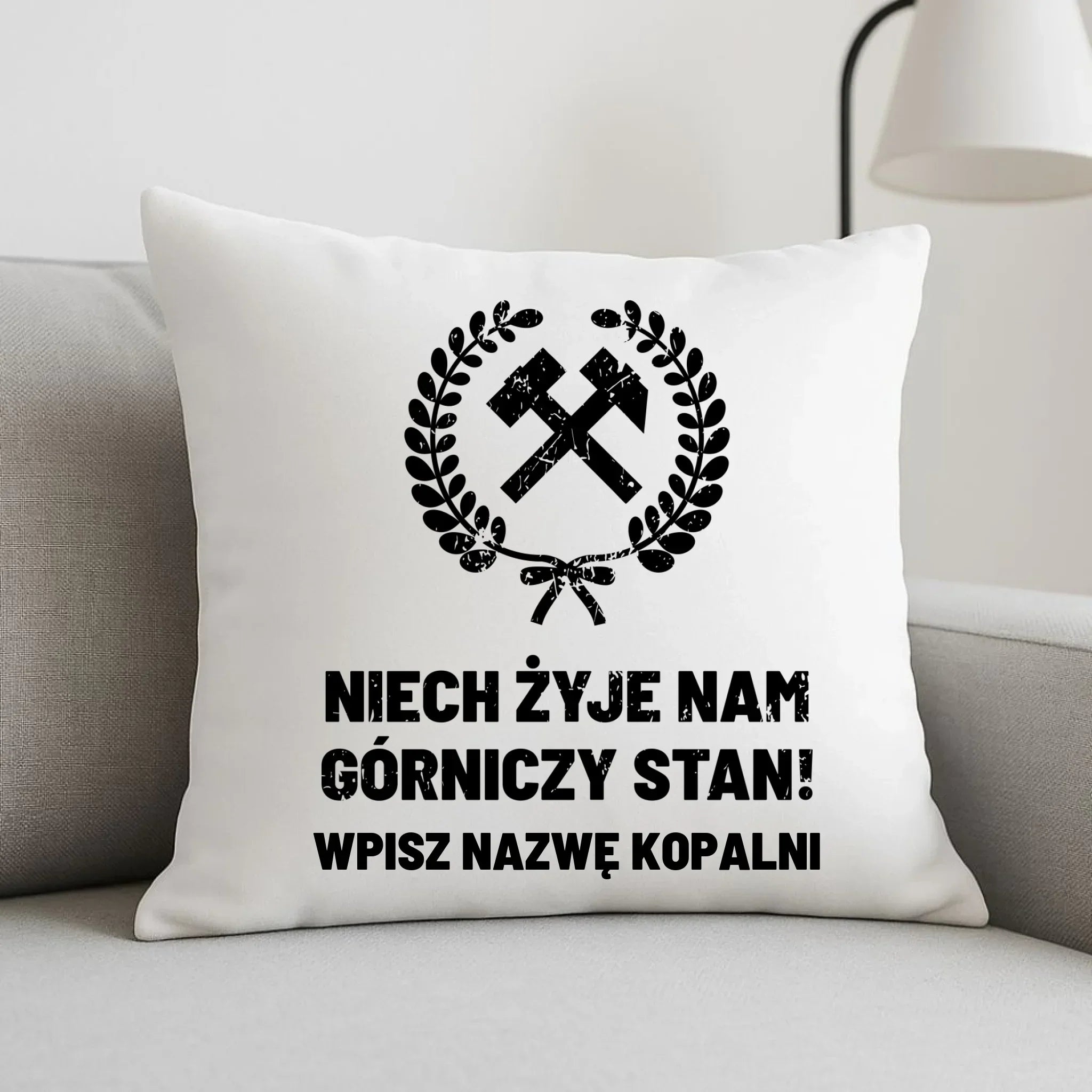 Poduszka - prezent dla górnika - Niech żyje nam górniczy stan - personalizowana G24 - StoryCups.pl