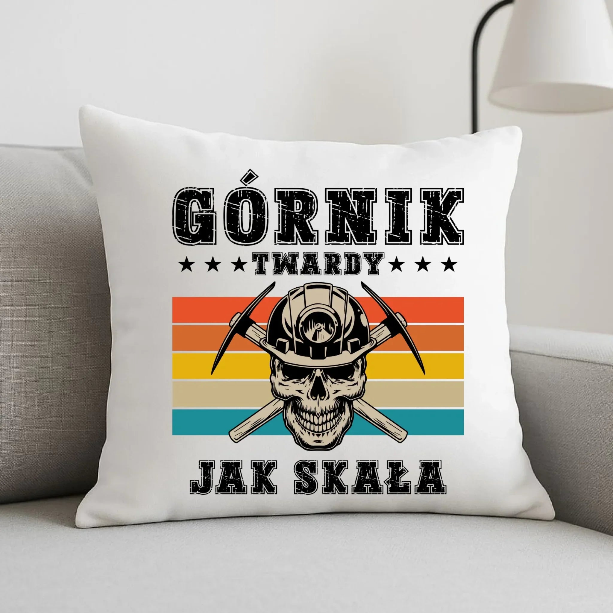Poduszka - prezent dla górnika - Górnik twardy jak skała G21 - StoryCups.pl