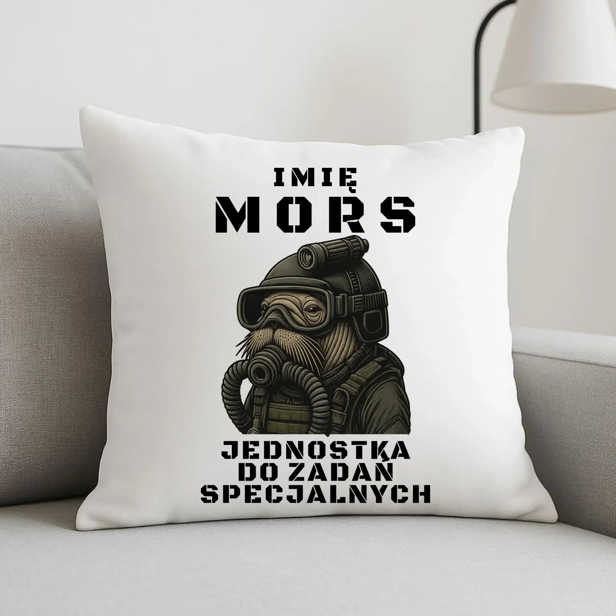 Poduszka - prezent dla morsa - Mors do zadań specjalnych - personalizowana HM07 - StoryCups.pl