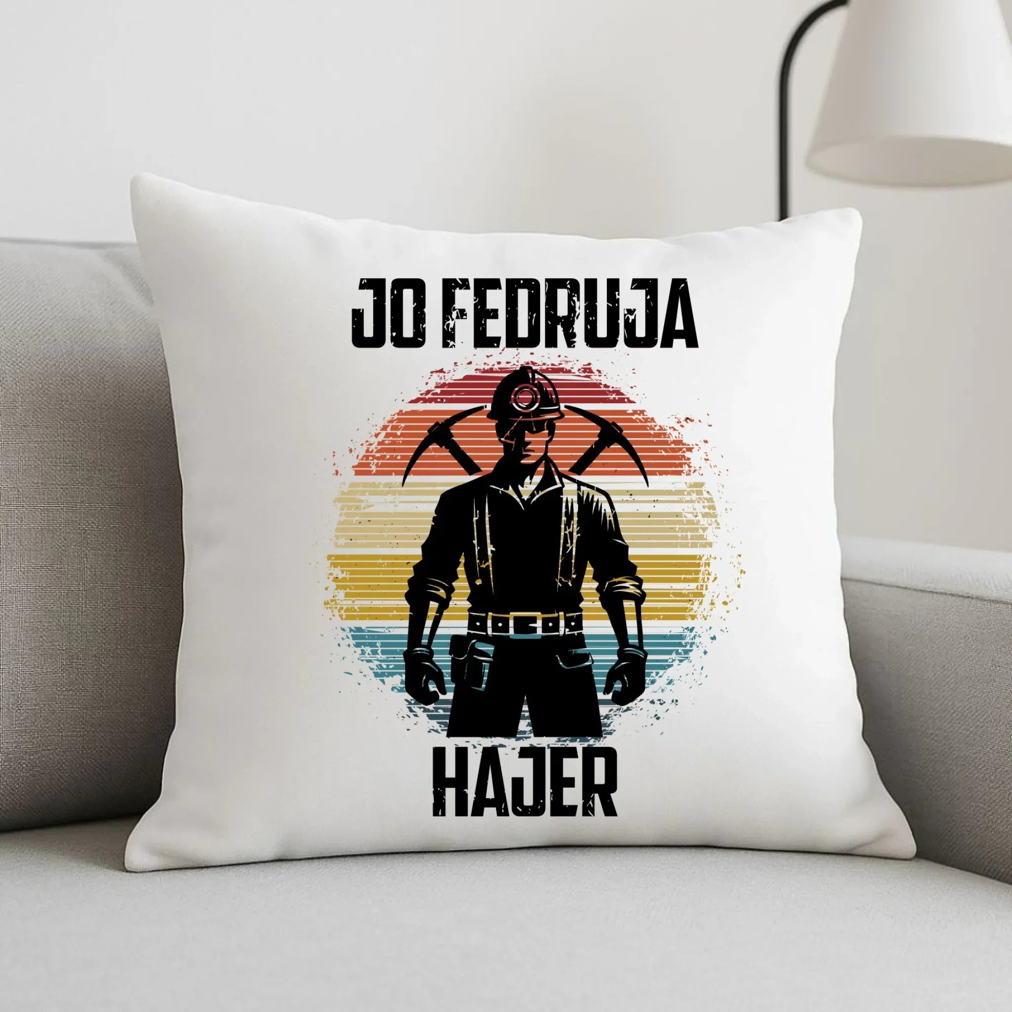 Poduszka - prezent dla górnika - Jo fedruja Hajer G26 - StoryCups.pl