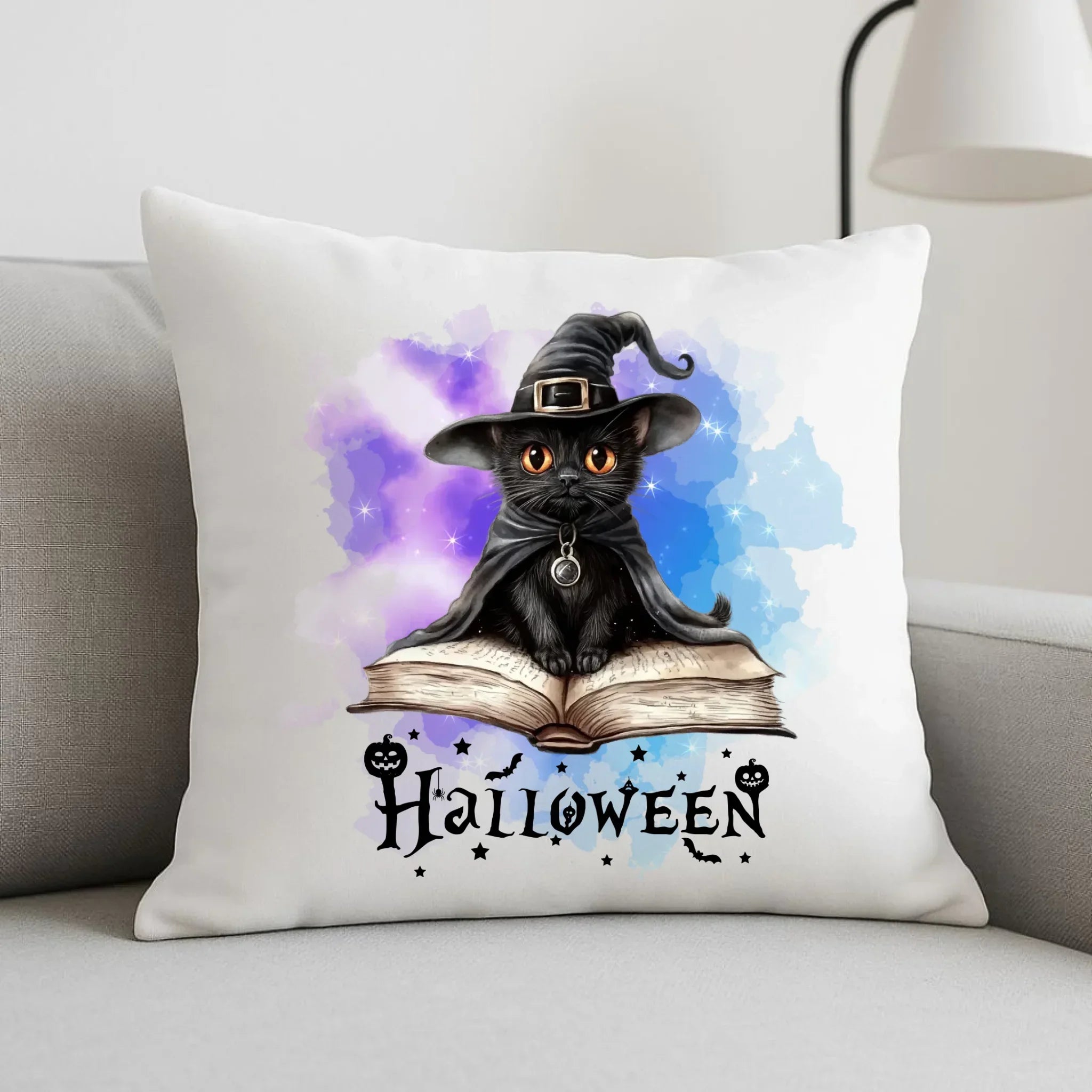 Poduszka na Halloween - Kot Czarodziej HL06 - StoryCups.pl