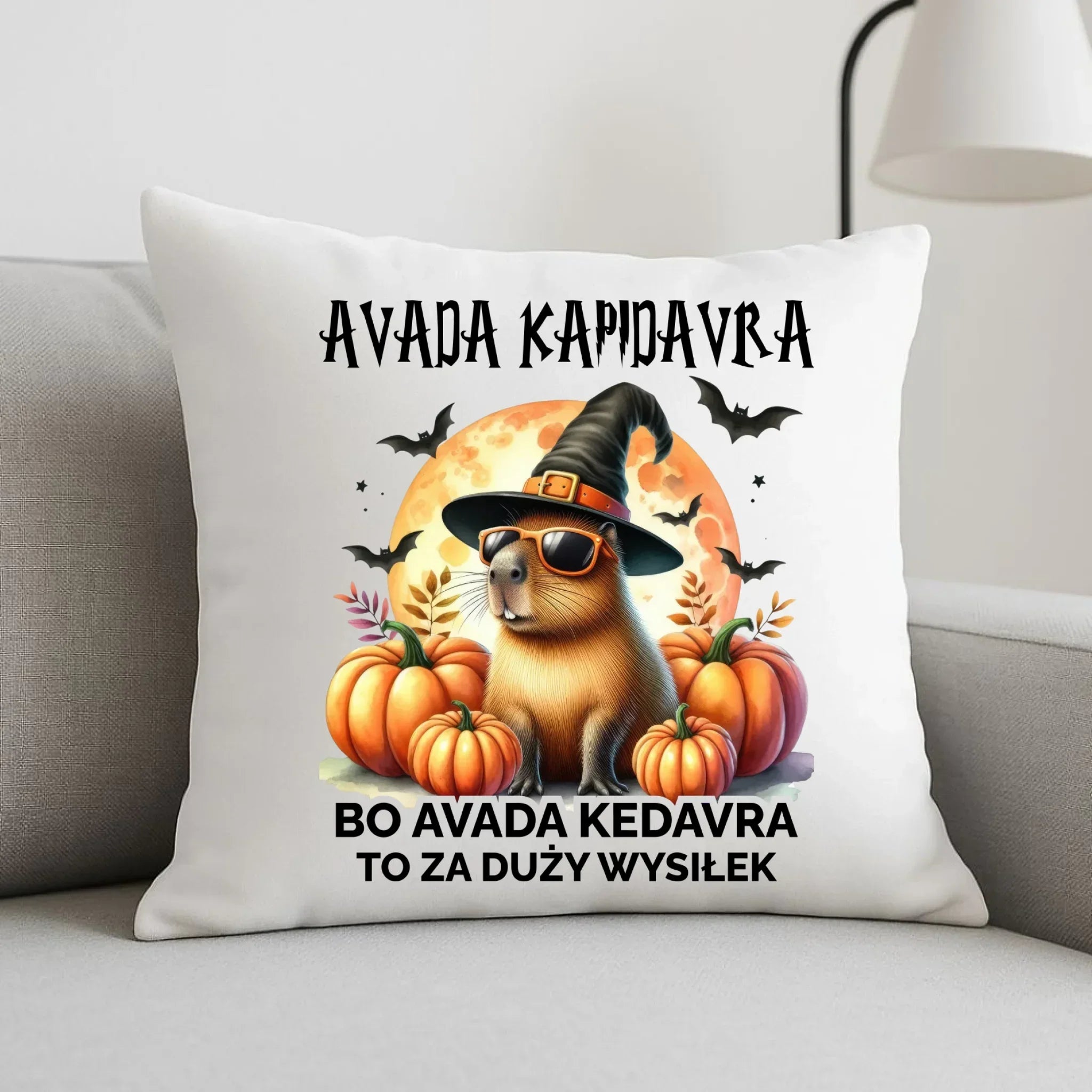 Poduszka halloweenowa - Kapibara - Avada Kapidavra HL21 - StoryCups.pl