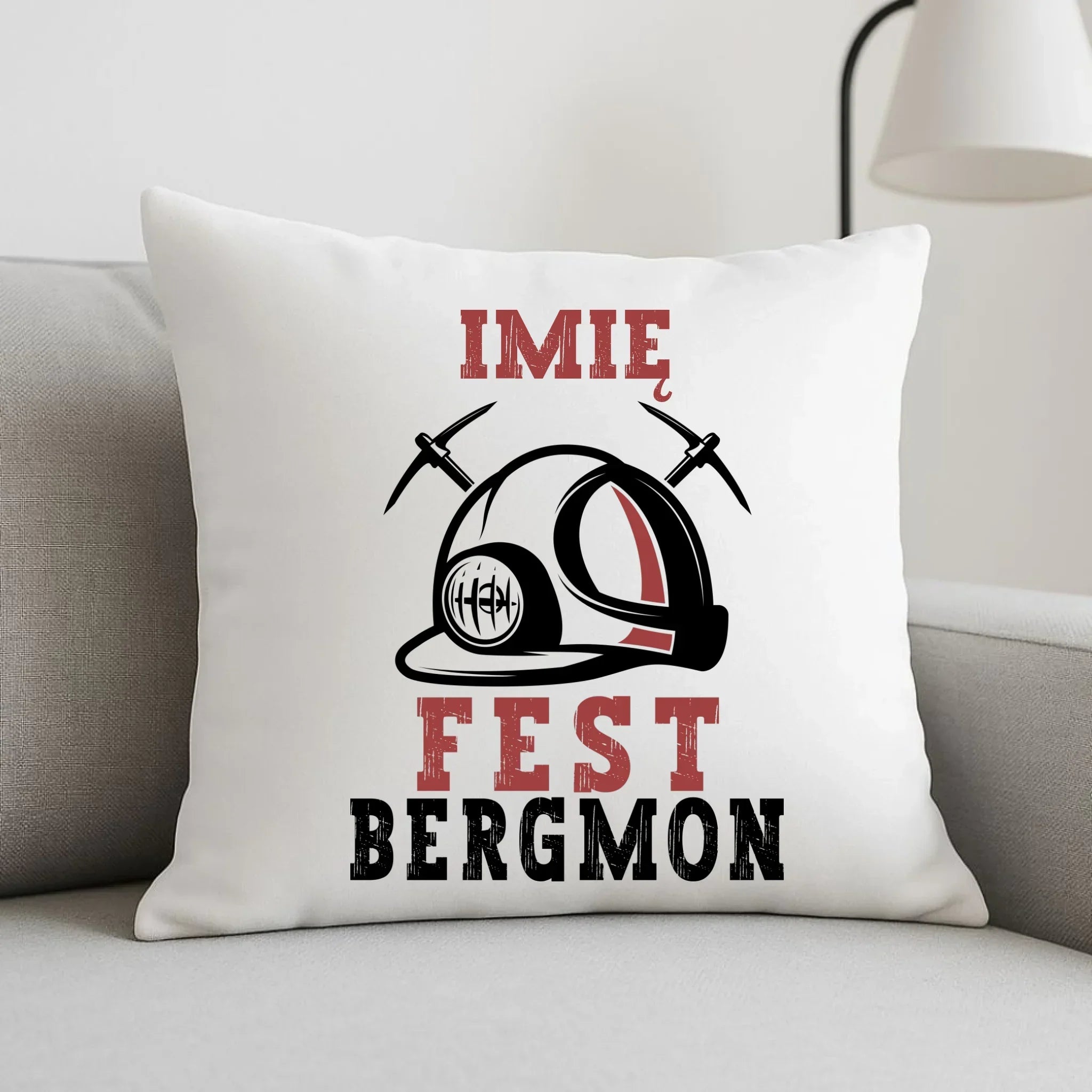 Poduszka - prezent dla górnika - Fest bergmon - personalizowana G07 - StoryCups.pl