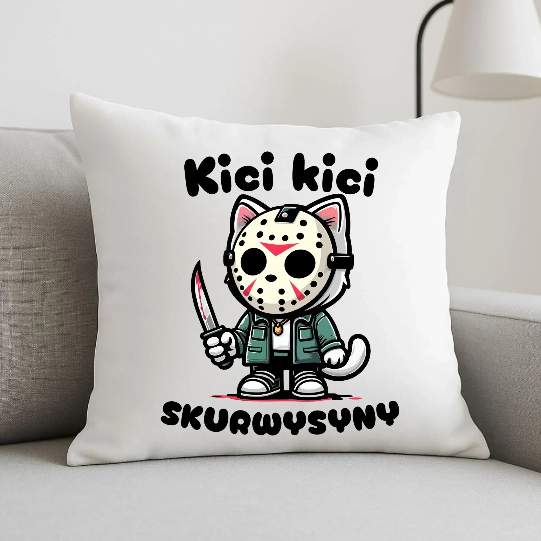 Poduszka na Halloween - Kici kici sk*rwysyny - bez cenzury HL28 - StoryCups.pl
