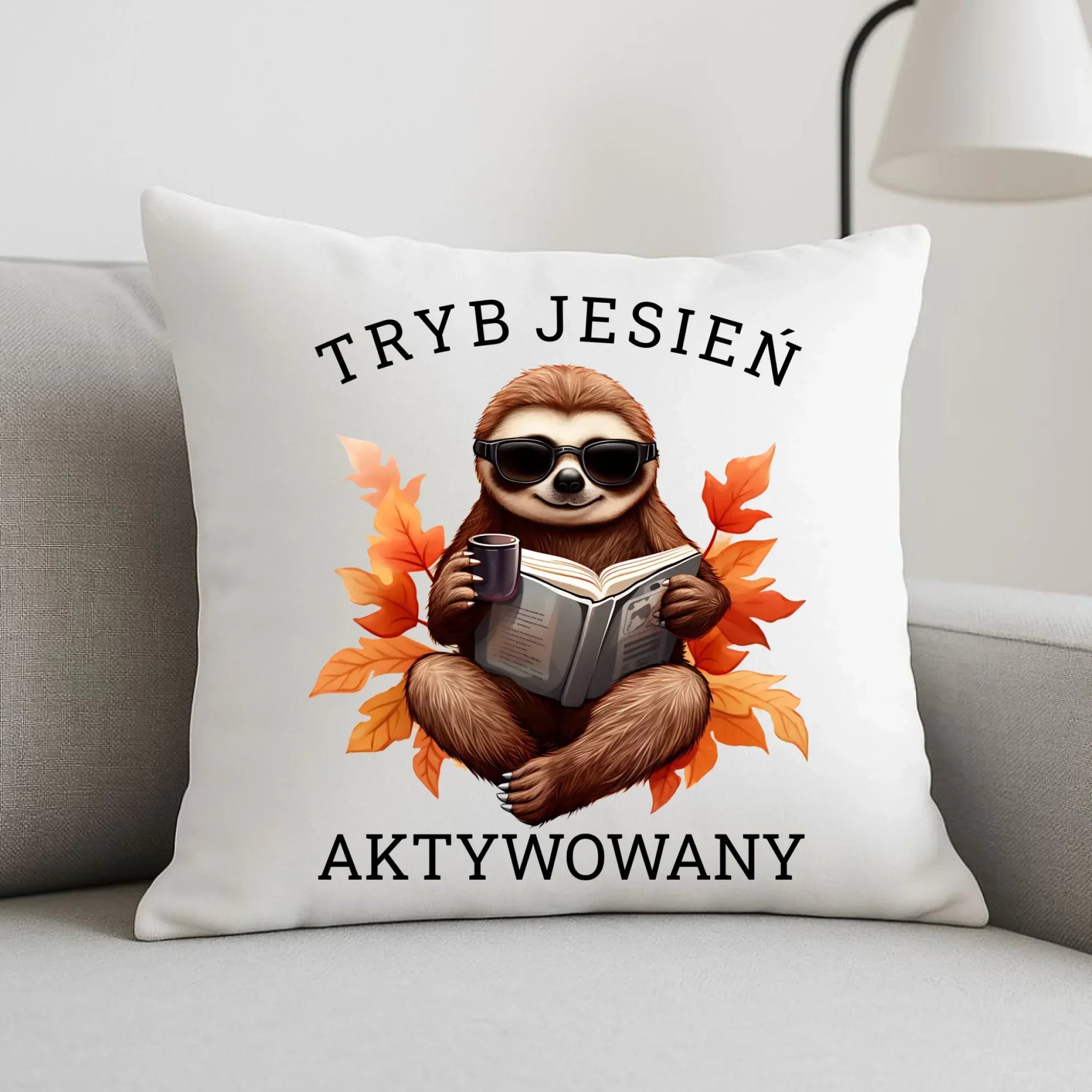 Poduszka jesienna - Leniwiec - Tryb jesień aktywowany JS23 - StoryCups.pl