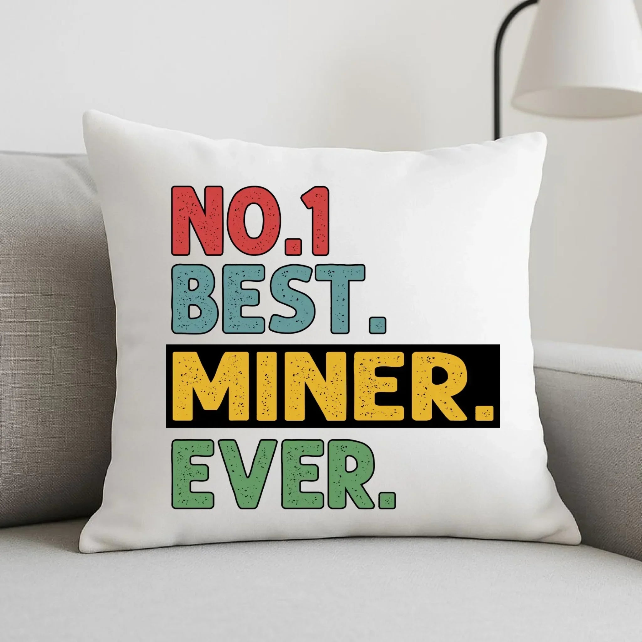 Poduszka - prezent dla górnika - Best miner ever G12 - StoryCups.pl