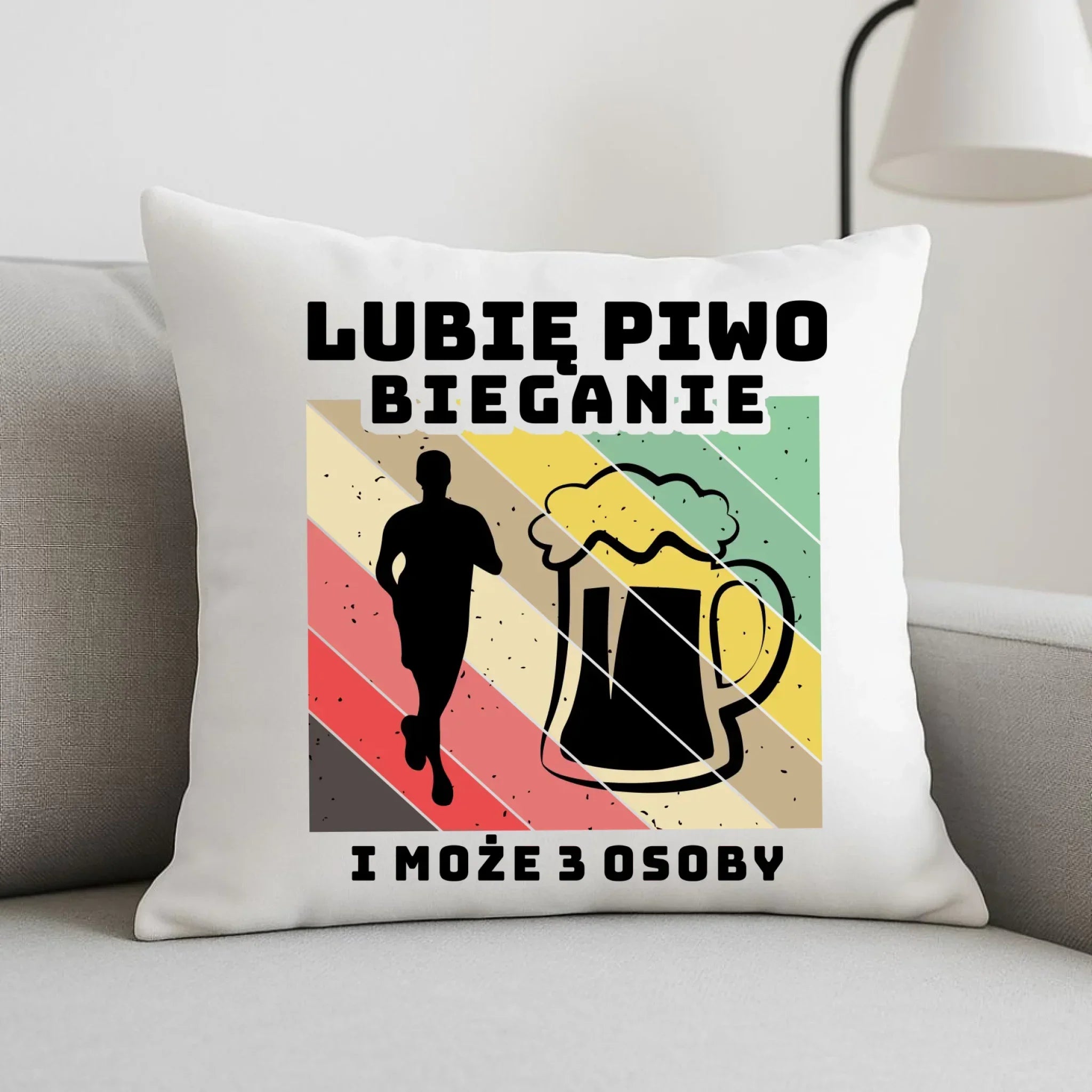 Poduszka dla biegacza - Lubię piwo bieganie HB01 - StoryCups.pl