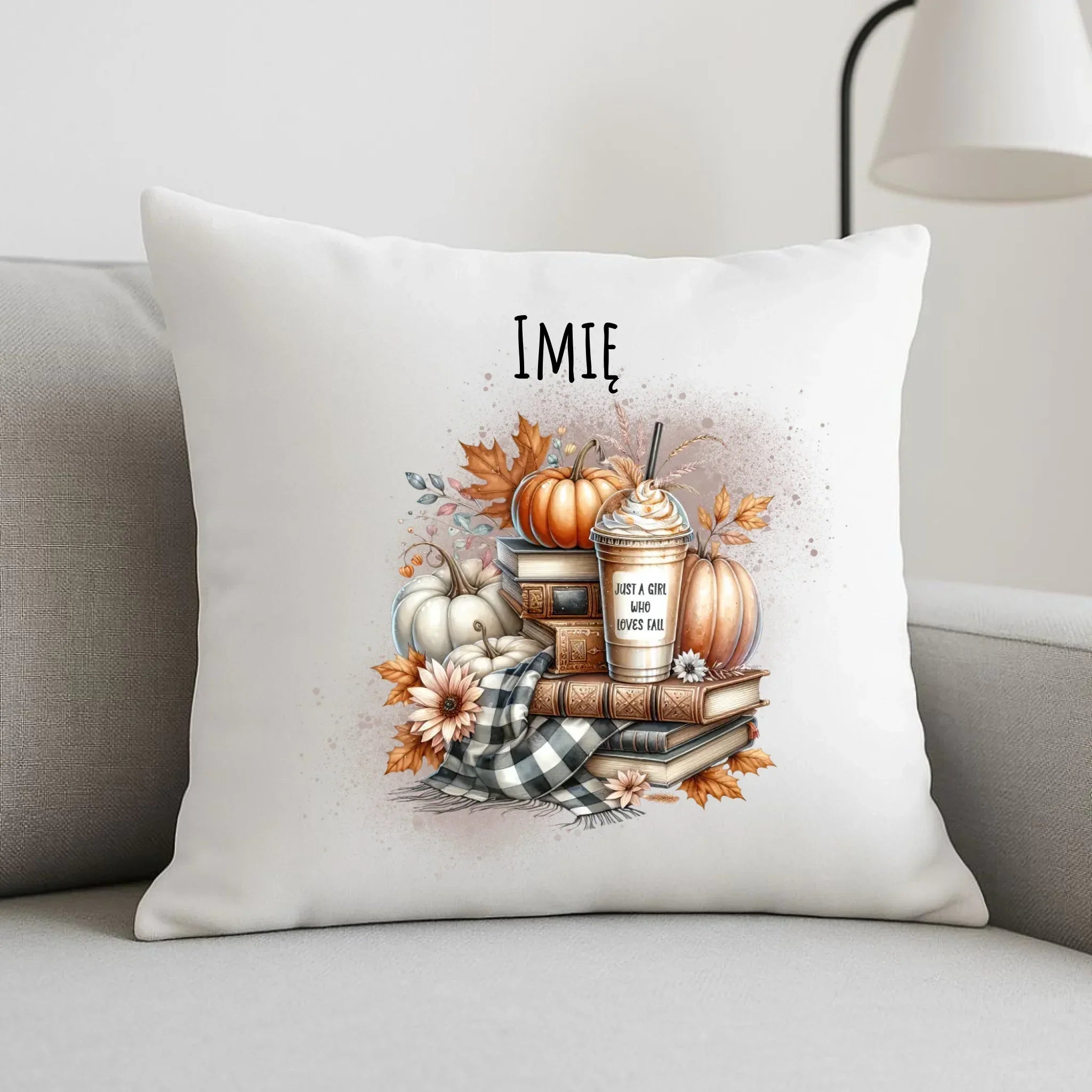 Poduszka jesienna - Książkara - personalizowana JS14 - StoryCups.pl