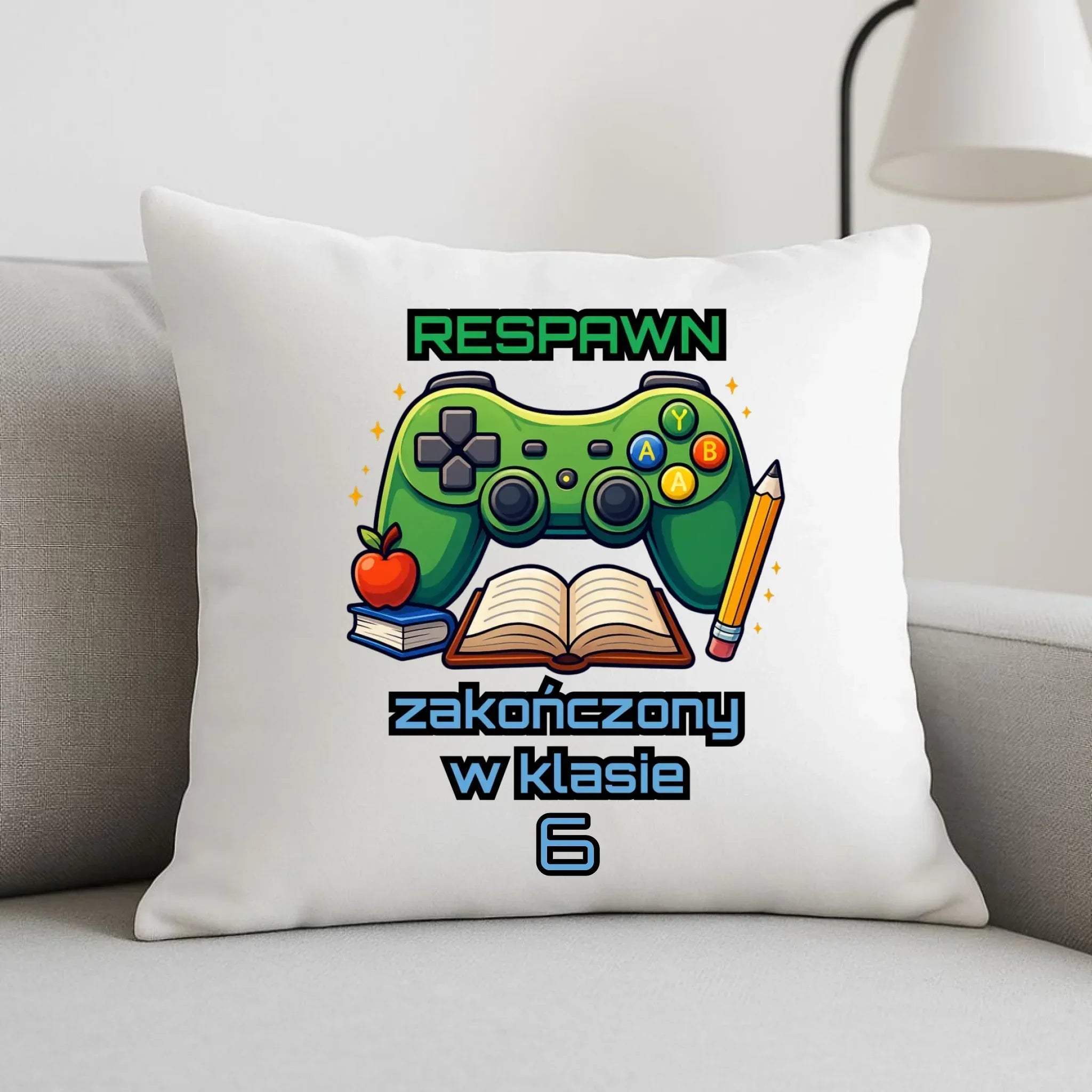 Poduszka szkolna - Respawn - gamer do szkoły - personalizowana SZ18 - StoryCups.pl