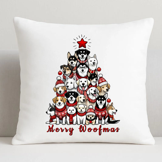 Merry woofmas | Świąteczna poduszka BN90 - StoryCups.pl