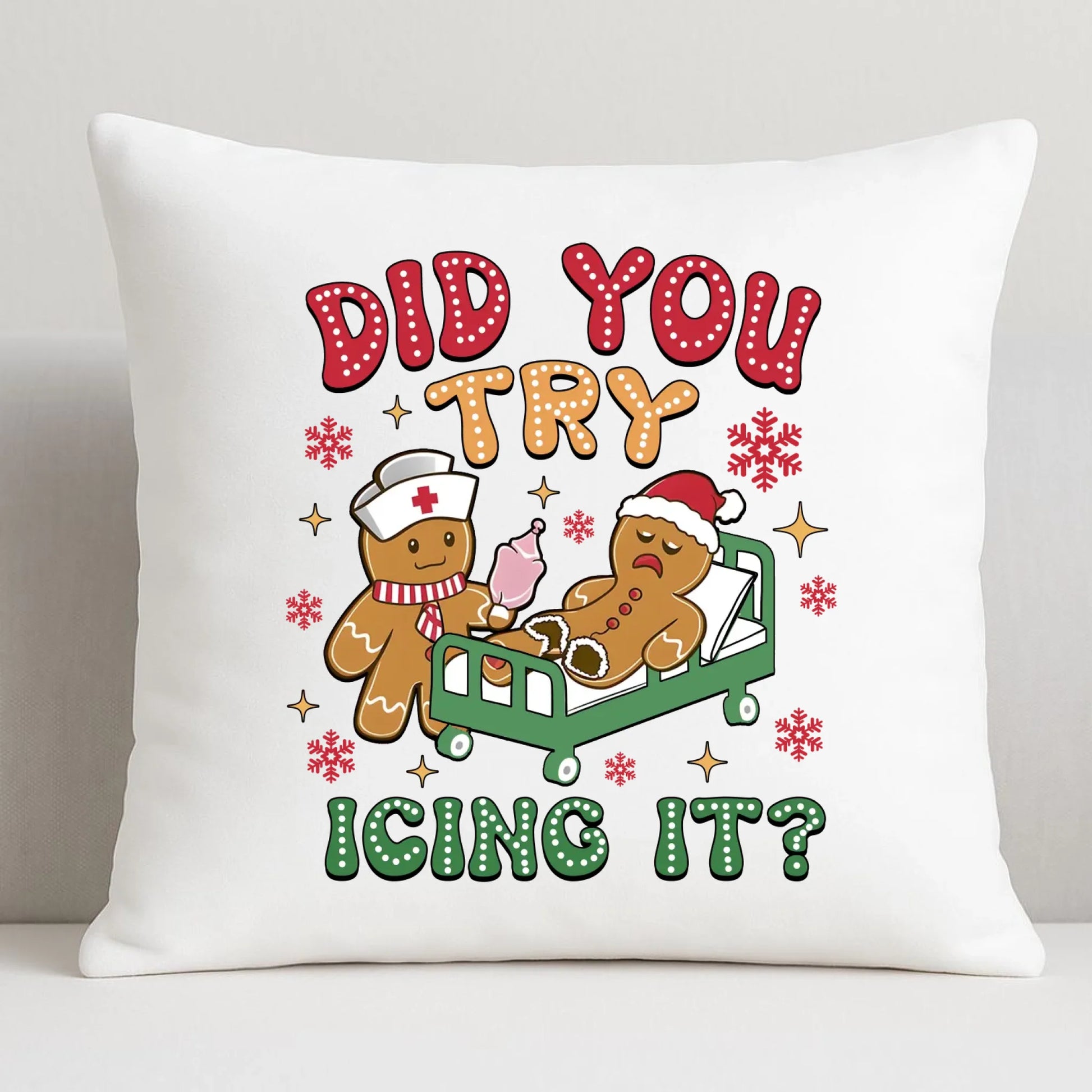 Did you try icing it? | Świąteczna poduszka dla pielęgniarki BN78 - StoryCups.pl