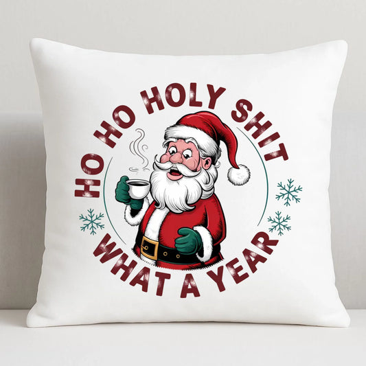 Ho ho holy shit | Świąteczna poduszka BN74 - StoryCups.pl