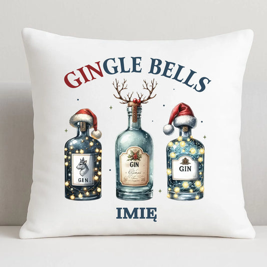 Gingle bells | Personalizowana poduszka świąteczna BN68 - StoryCups.pl