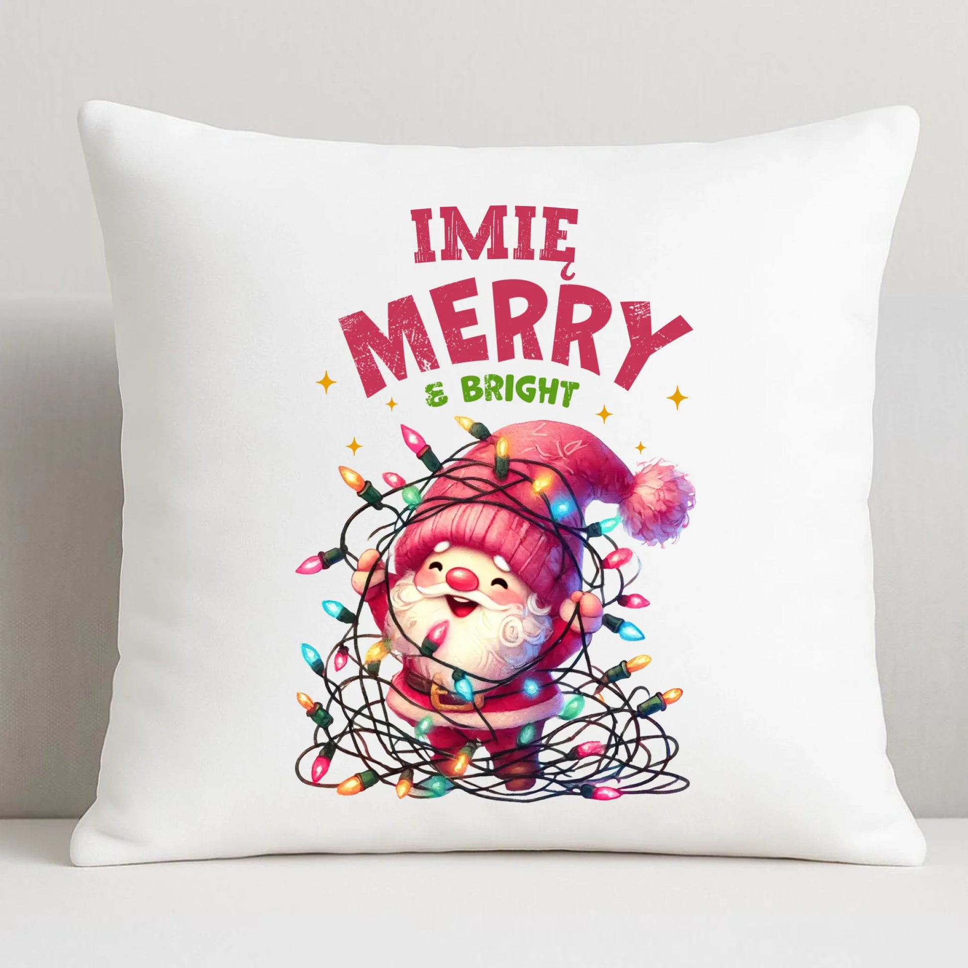 Radosnych Świąt | Personalizowana świąteczna poduszka BN58 - StoryCups.pl