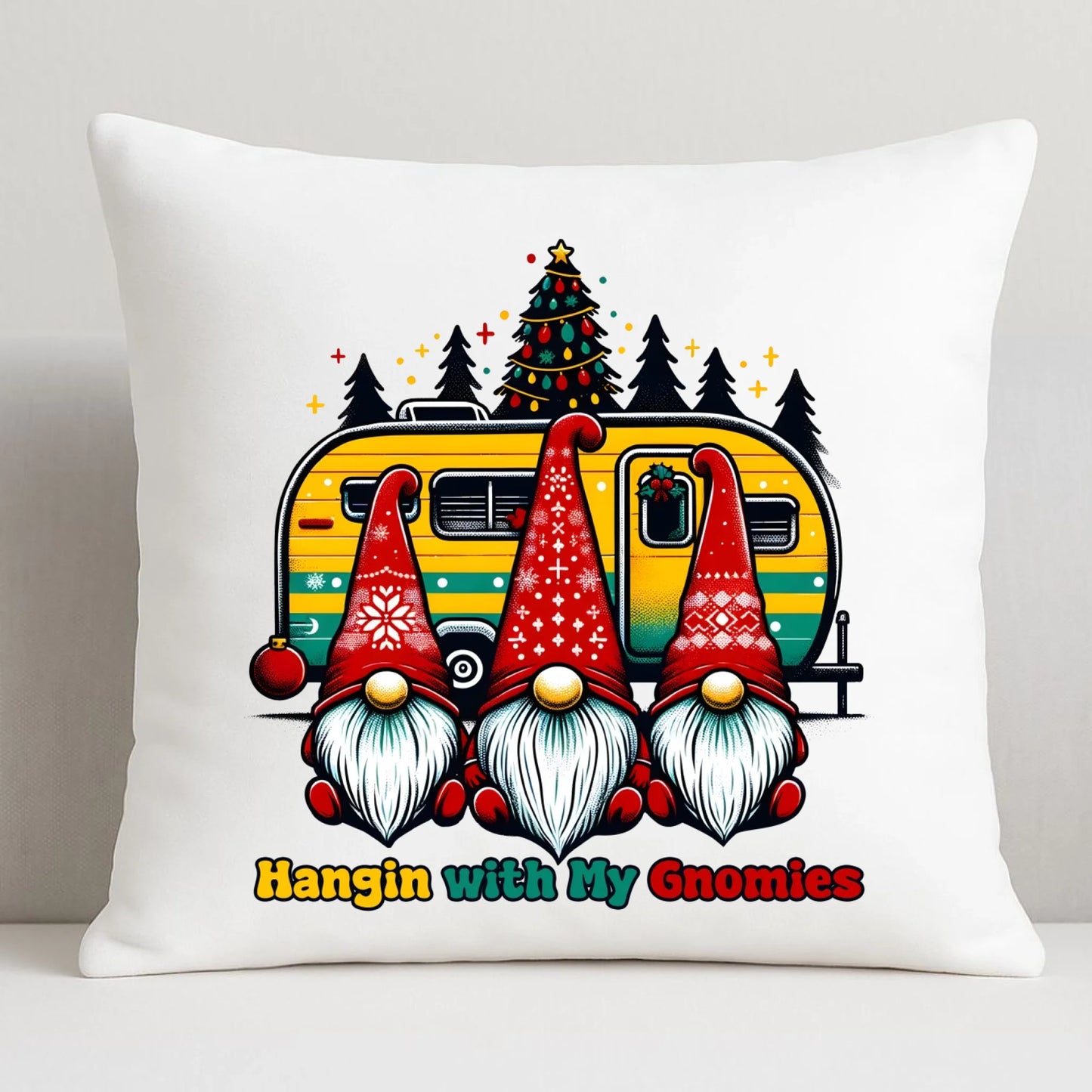 Święta z gnomami | Świąteczna poduszka BN41 - StoryCups.pl