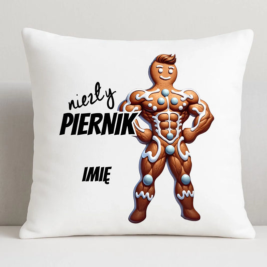 Niezły piernik | Świąteczna poduszka z imieniem BN24 - StoryCups.pl