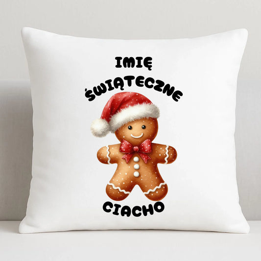 Świąteczne ciacho imię | Świąteczna poduszka z imieniem BN25 - StoryCups.pl