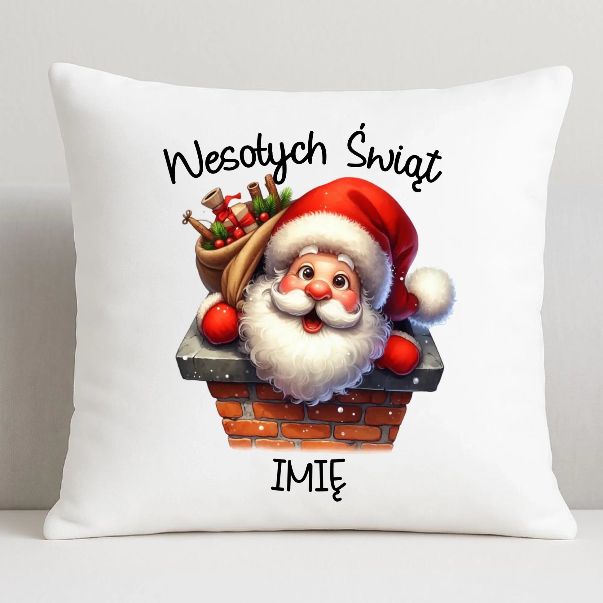 Mikołaj | Świąteczna poduszka z imieniem BN08 - StoryCups.pl