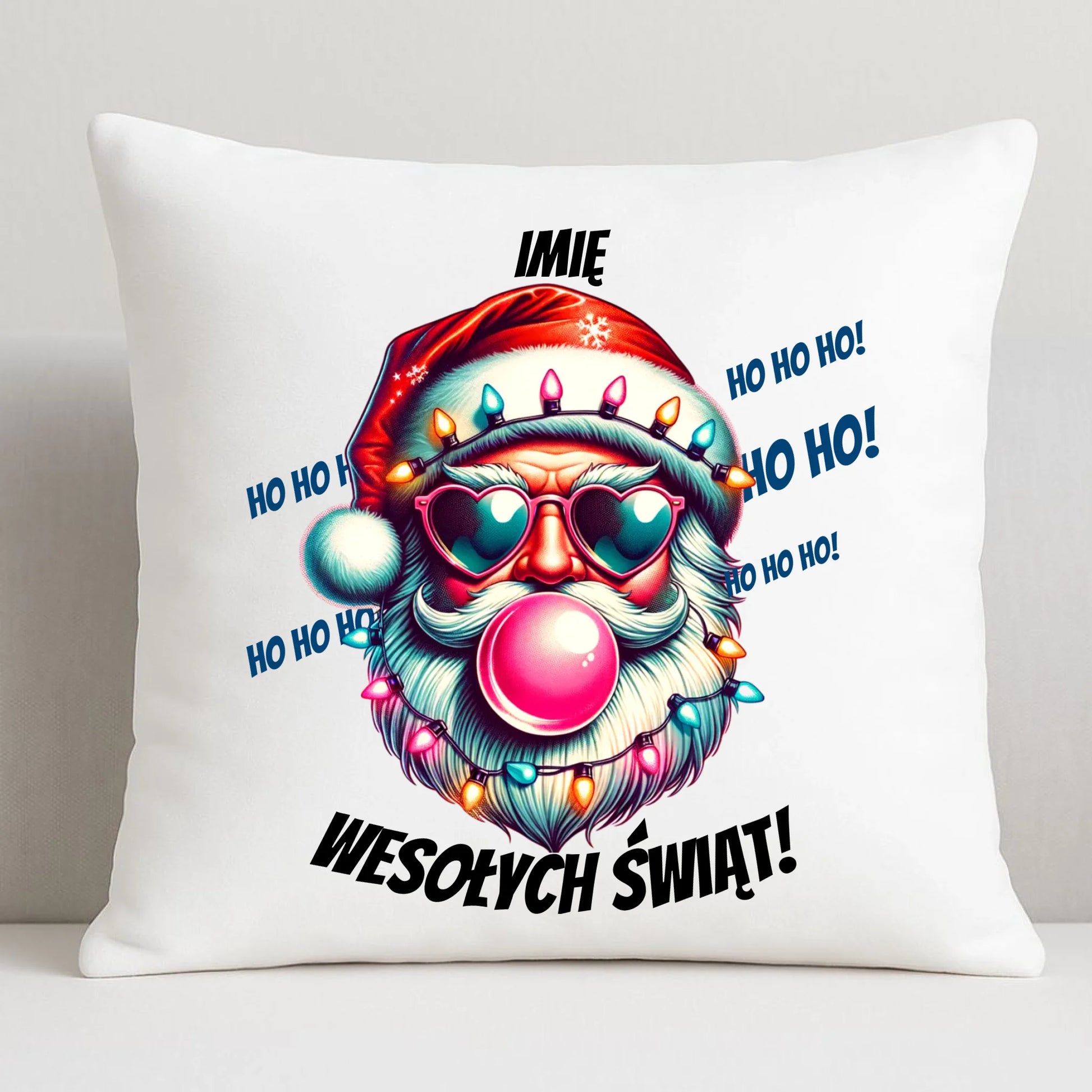 Mikołaj | Świąteczna poduszka z imieniem na Mikołajki BN17 - StoryCups.pl