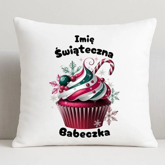 Świąteczna Babeczka | Personalizowana poduszka świąteczna BN30 - StoryCups.pl