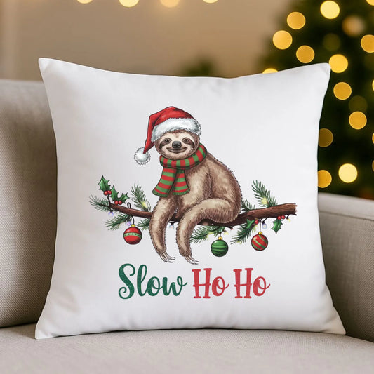 Leniwiec slow ho ho | Świąteczna poduszka BN92 - StoryCups.pl