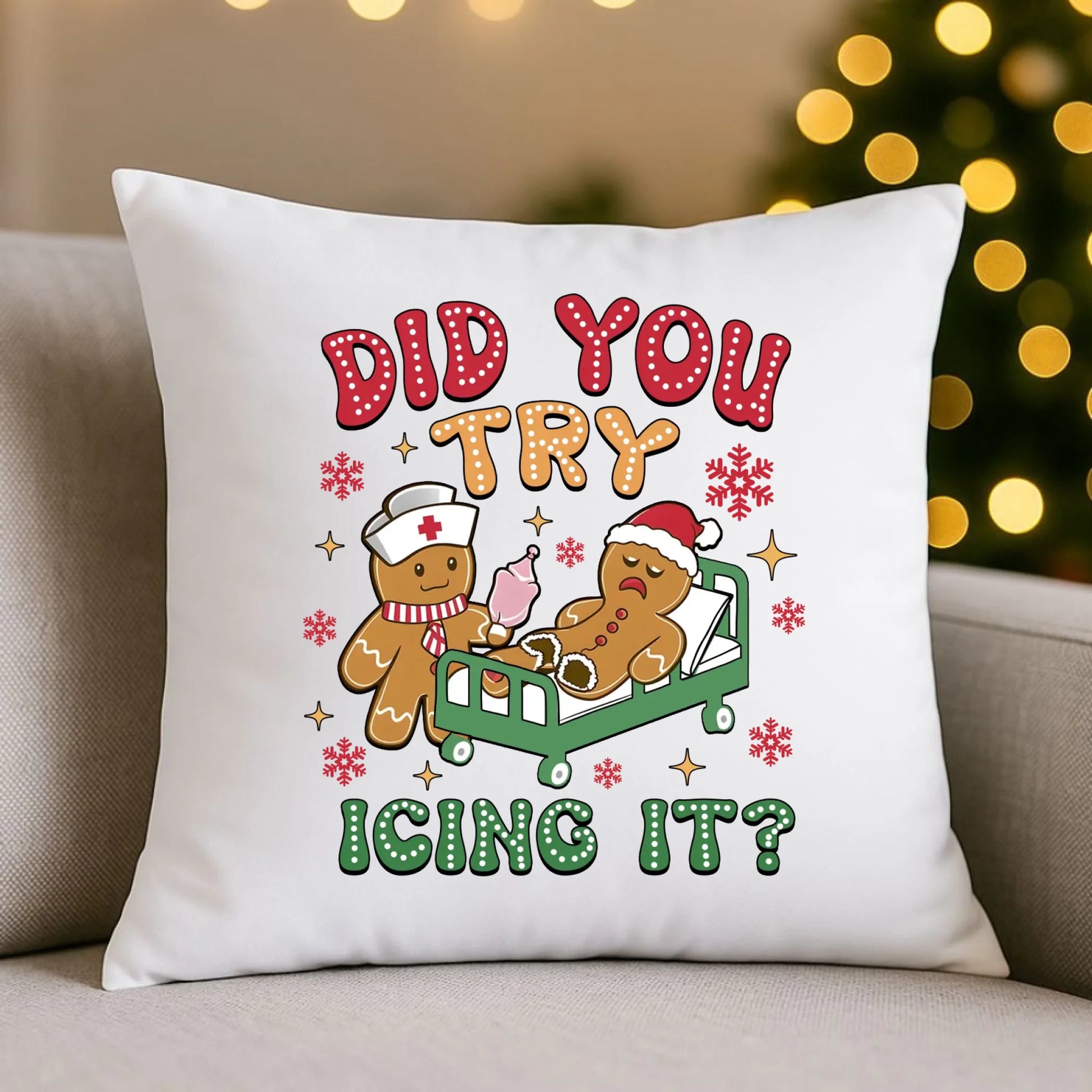 Did you try icing it? | Świąteczna poduszka dla pielęgniarki BN78 - StoryCups.pl