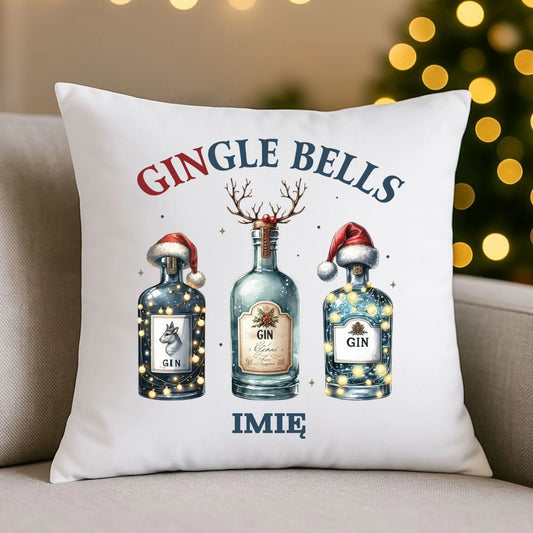 Gingle bells | Personalizowana poduszka świąteczna BN68 - StoryCups.pl