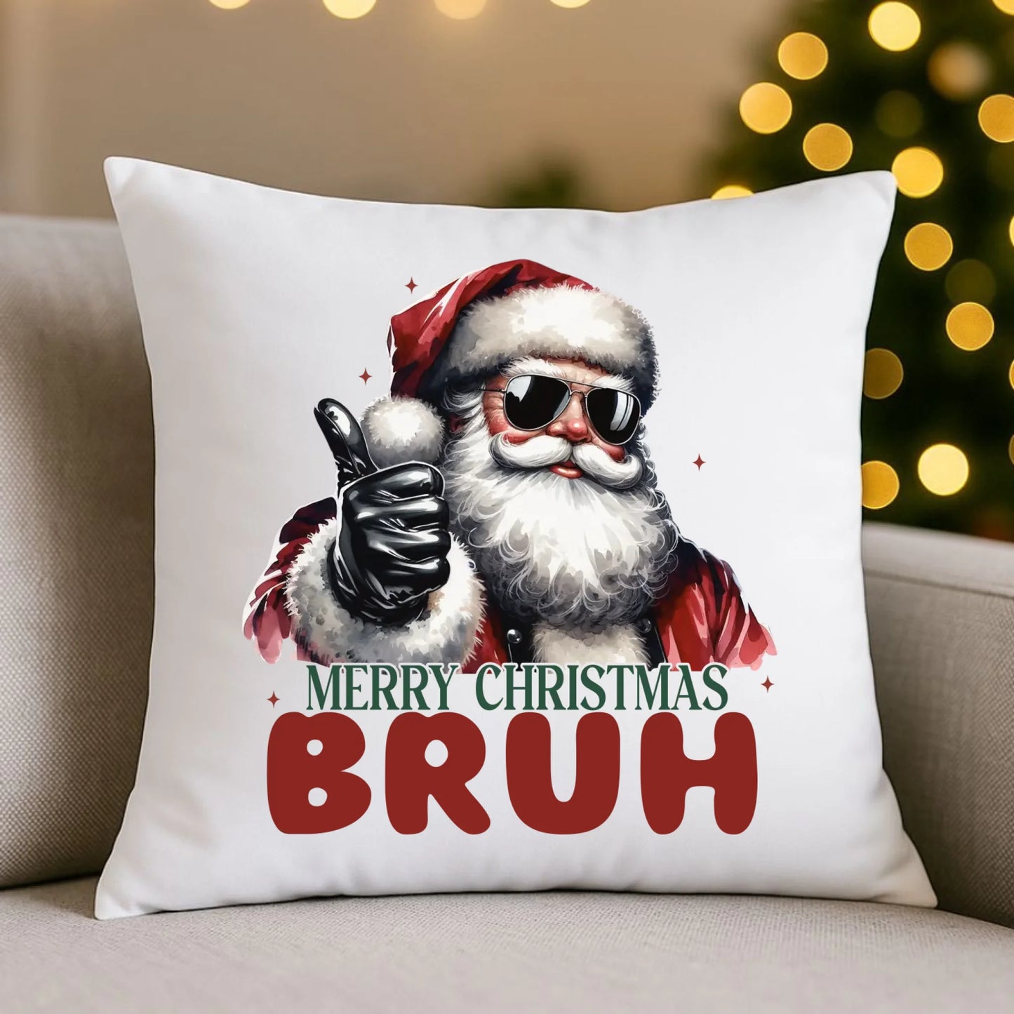 Merry Christmas Bruh | Świąteczna poduszka BN65 - StoryCups.pl