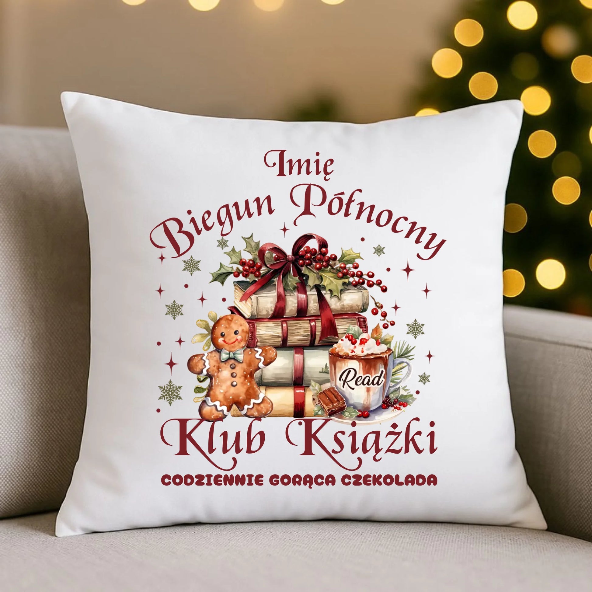 Klub Książki z Bieguna Północnego | Świąteczna poduszka BN79 - StoryCups.pl
