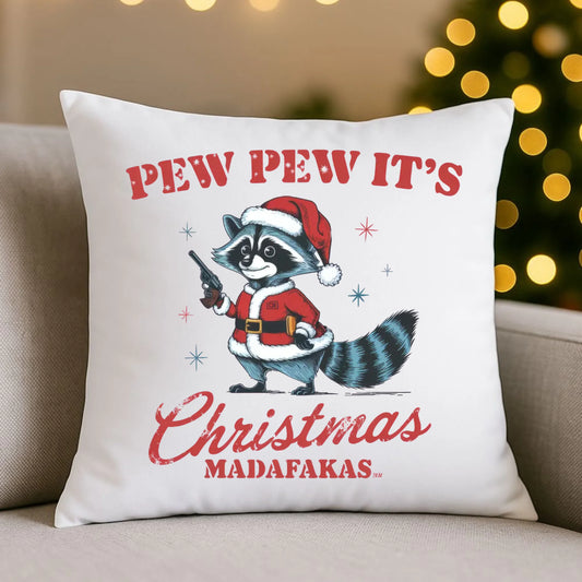 Pew pew it's Christmas | Świąteczna poduszka BN60 - StoryCups.pl