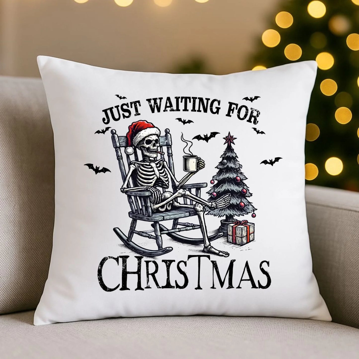 Czekam tylko na święta | Świąteczna poduszka BN56 - StoryCups.pl