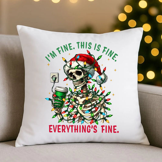 Everything's fine | Świąteczna poduszka BN55 - StoryCups.pl
