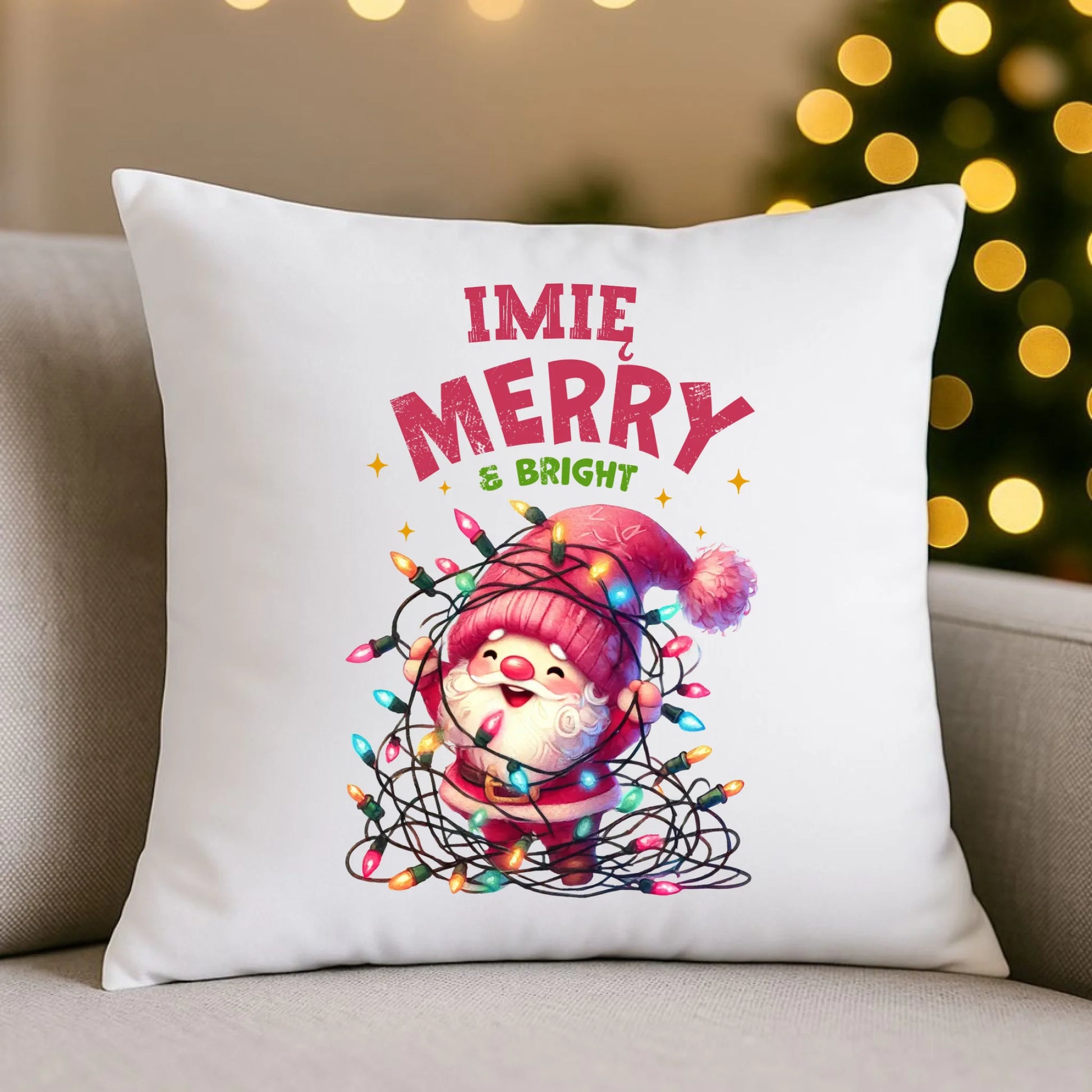Radosnych Świąt | Personalizowana świąteczna poduszka BN58 - StoryCups.pl